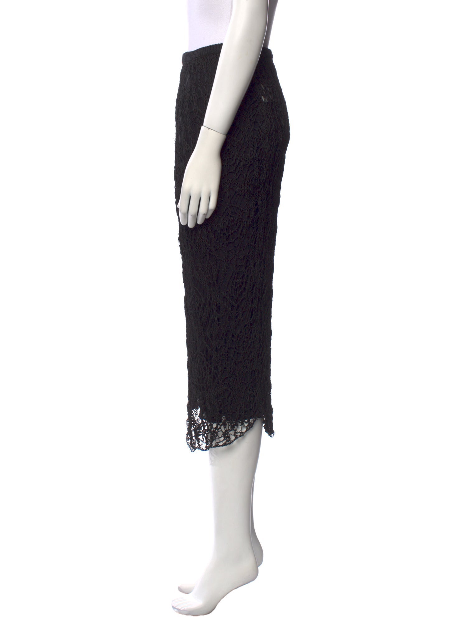 Tom Ford Lace Pattern Midi Length Skirt