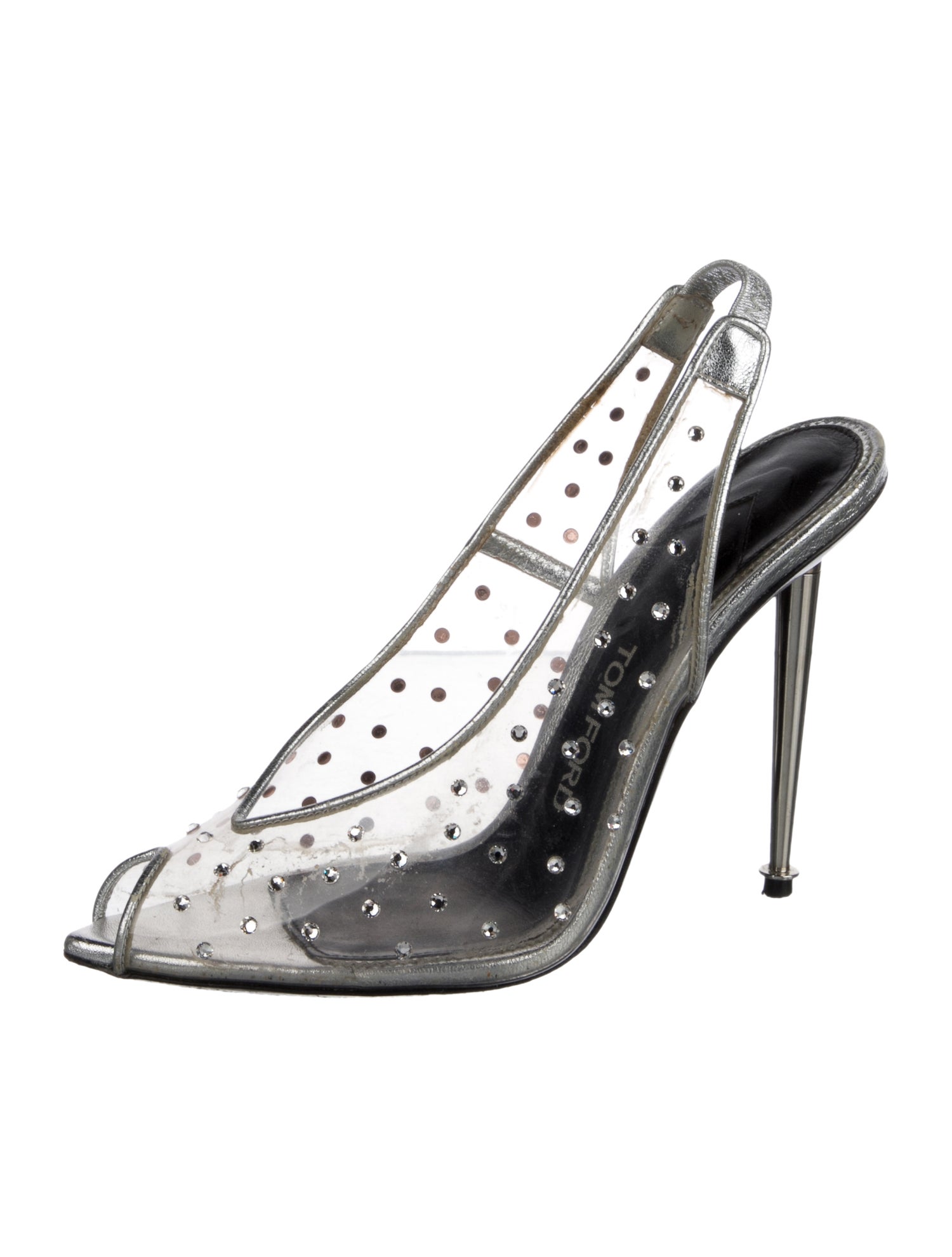 Tom Ford Crystal Embellishments Slingback Pumps