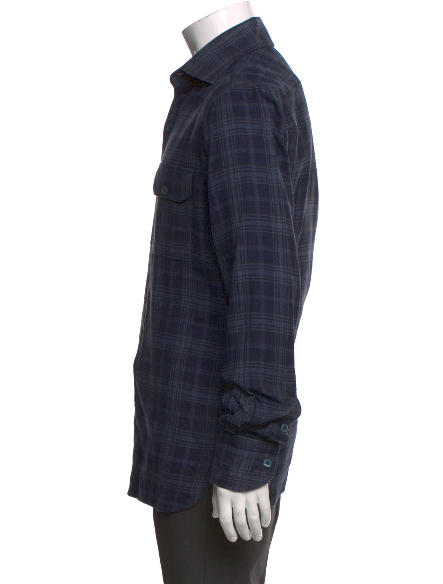 Tom Ford Plaid Print Long Sleeve Shirt