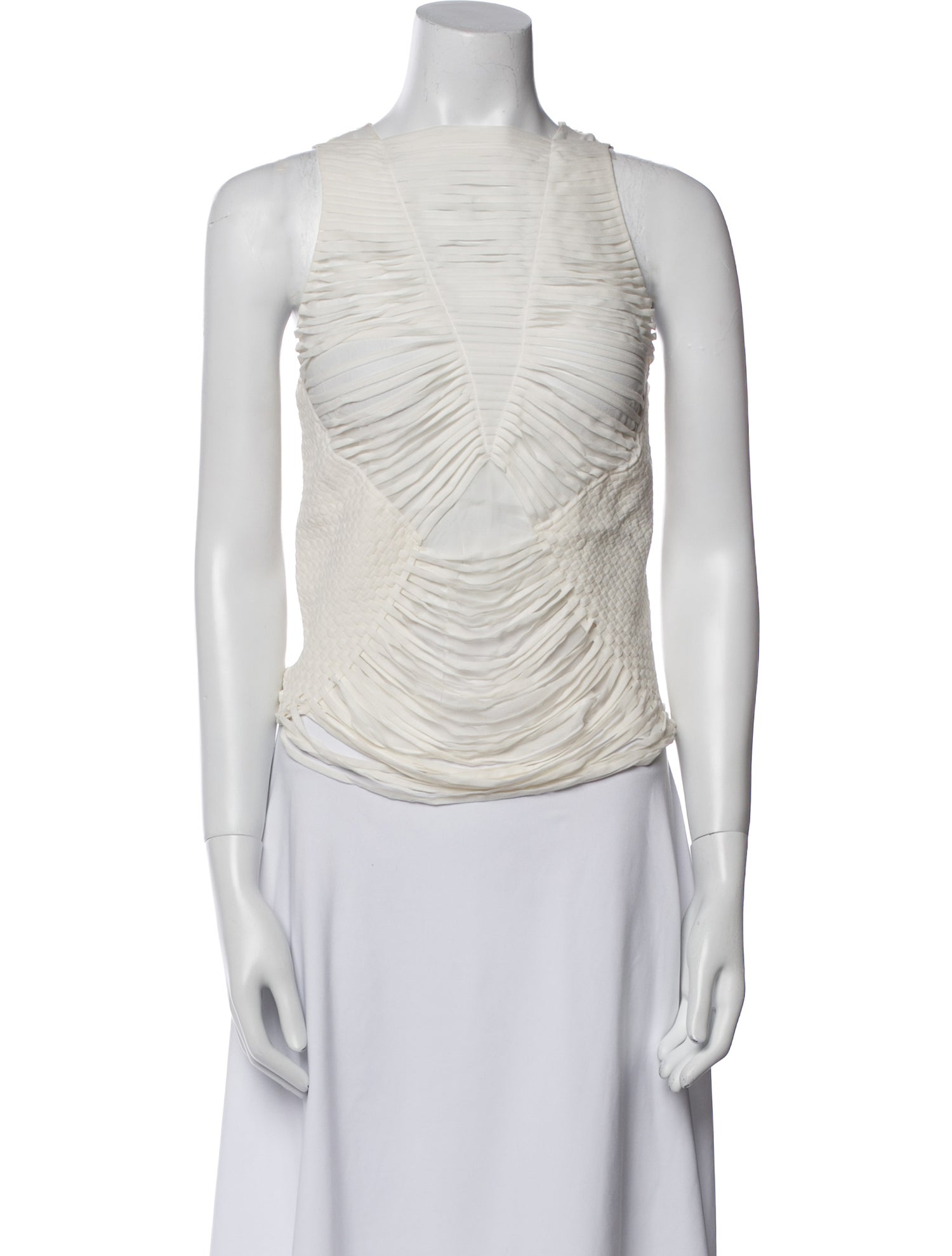 Tom Ford Mock Neck Sleeveless Crop Top