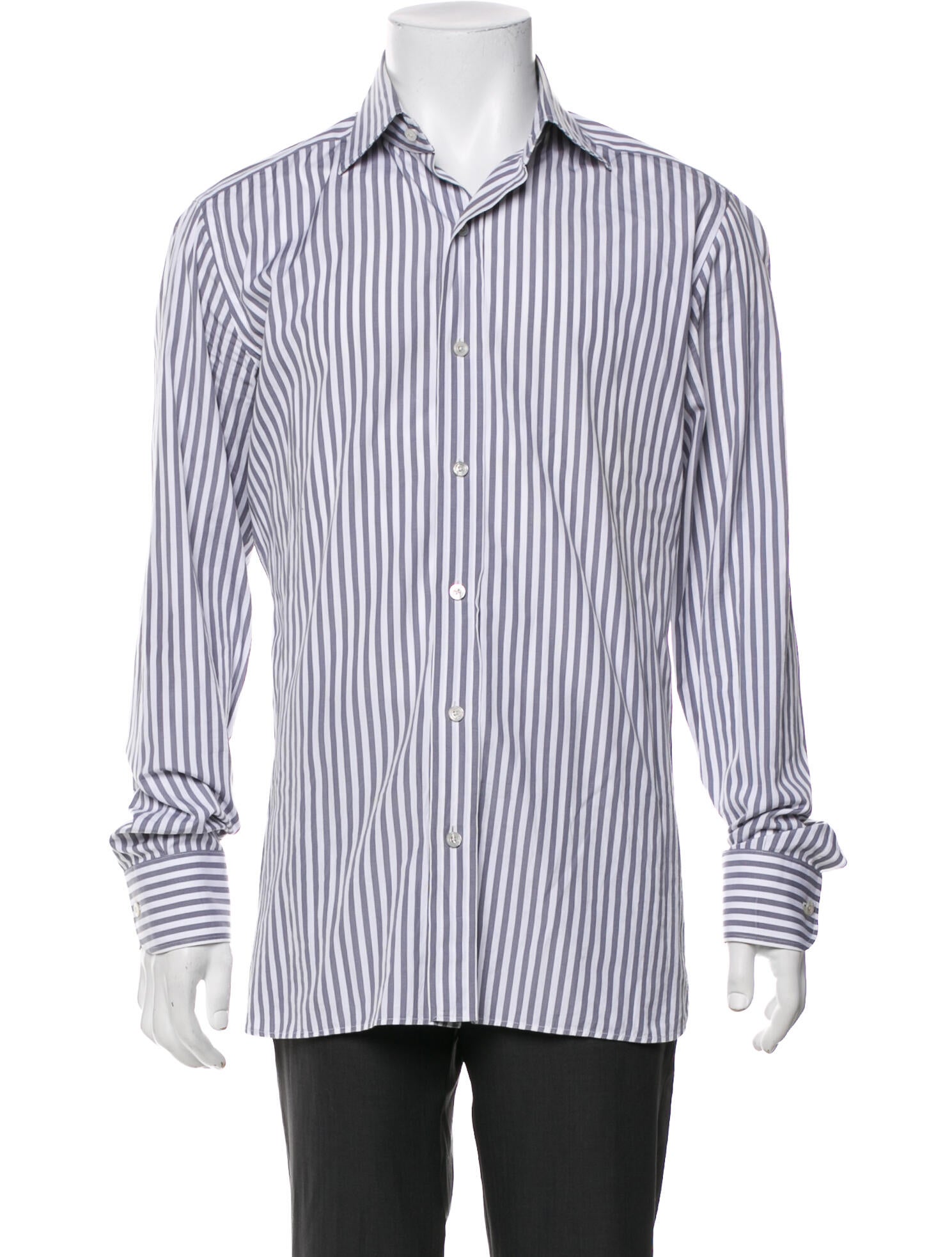 Tom Ford Striped Long Sleeve Dress Shirt