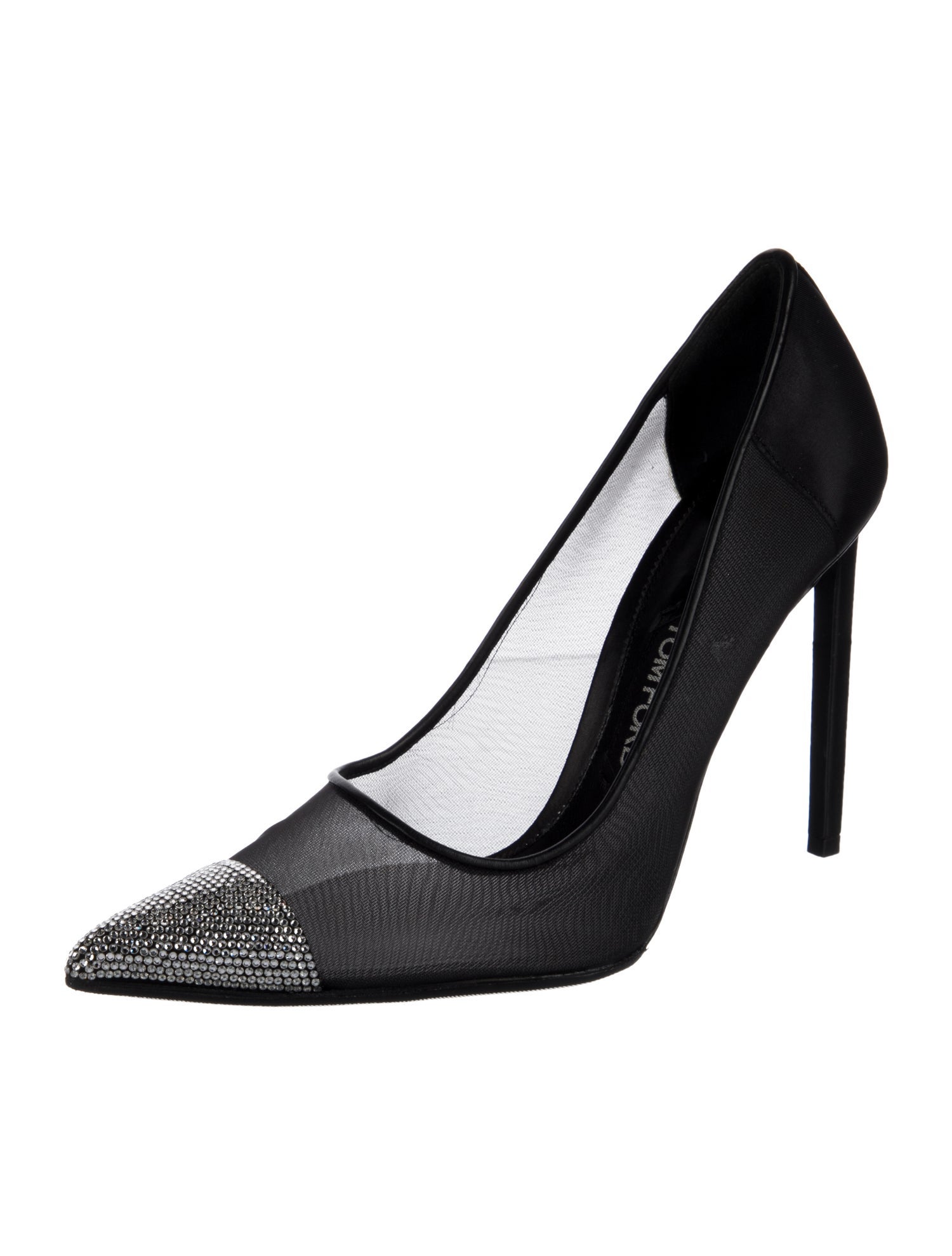 Tom Ford Mesh Crystal Embellishments Pumps
