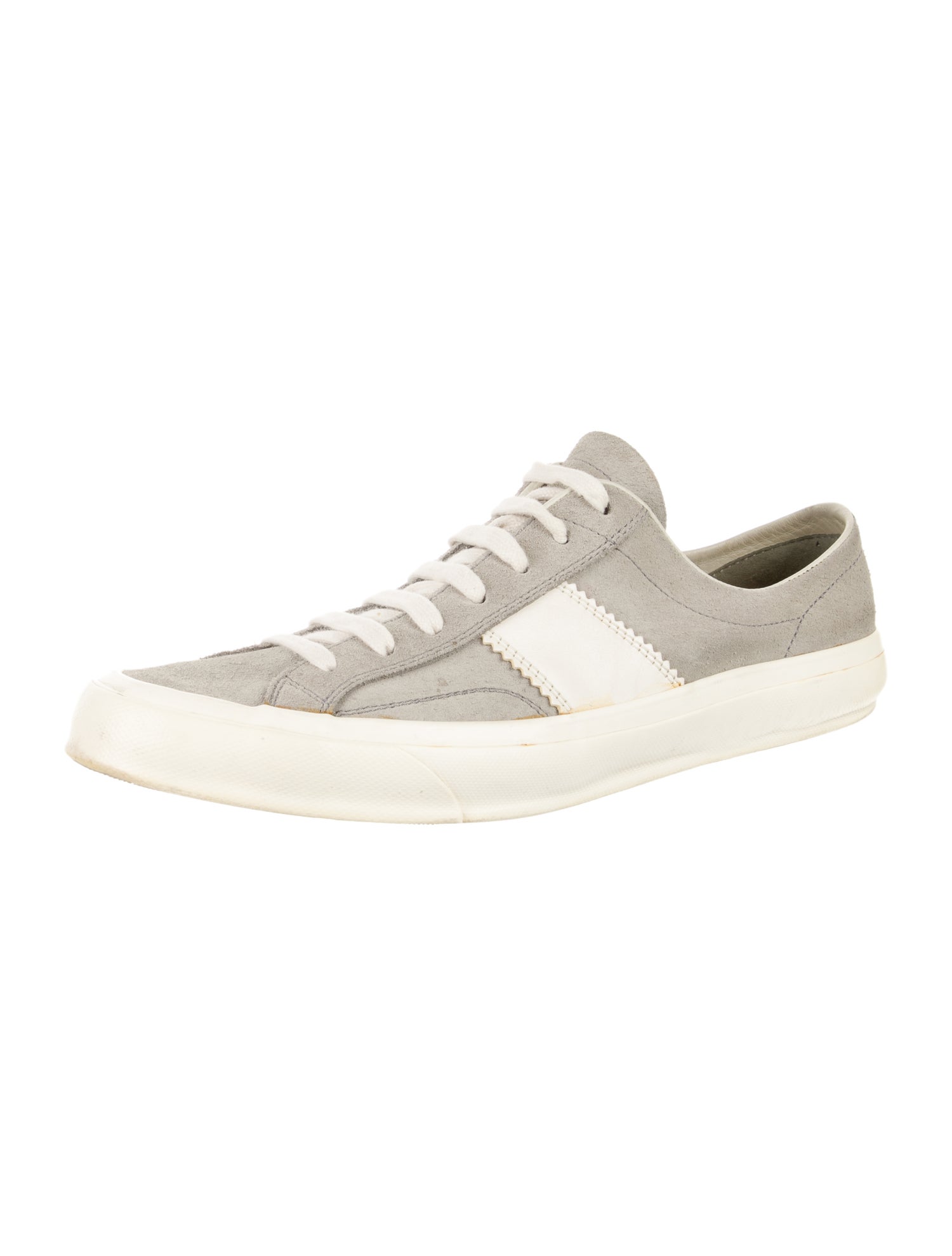 Tom Ford Suede Colorblock Pattern Sneakers