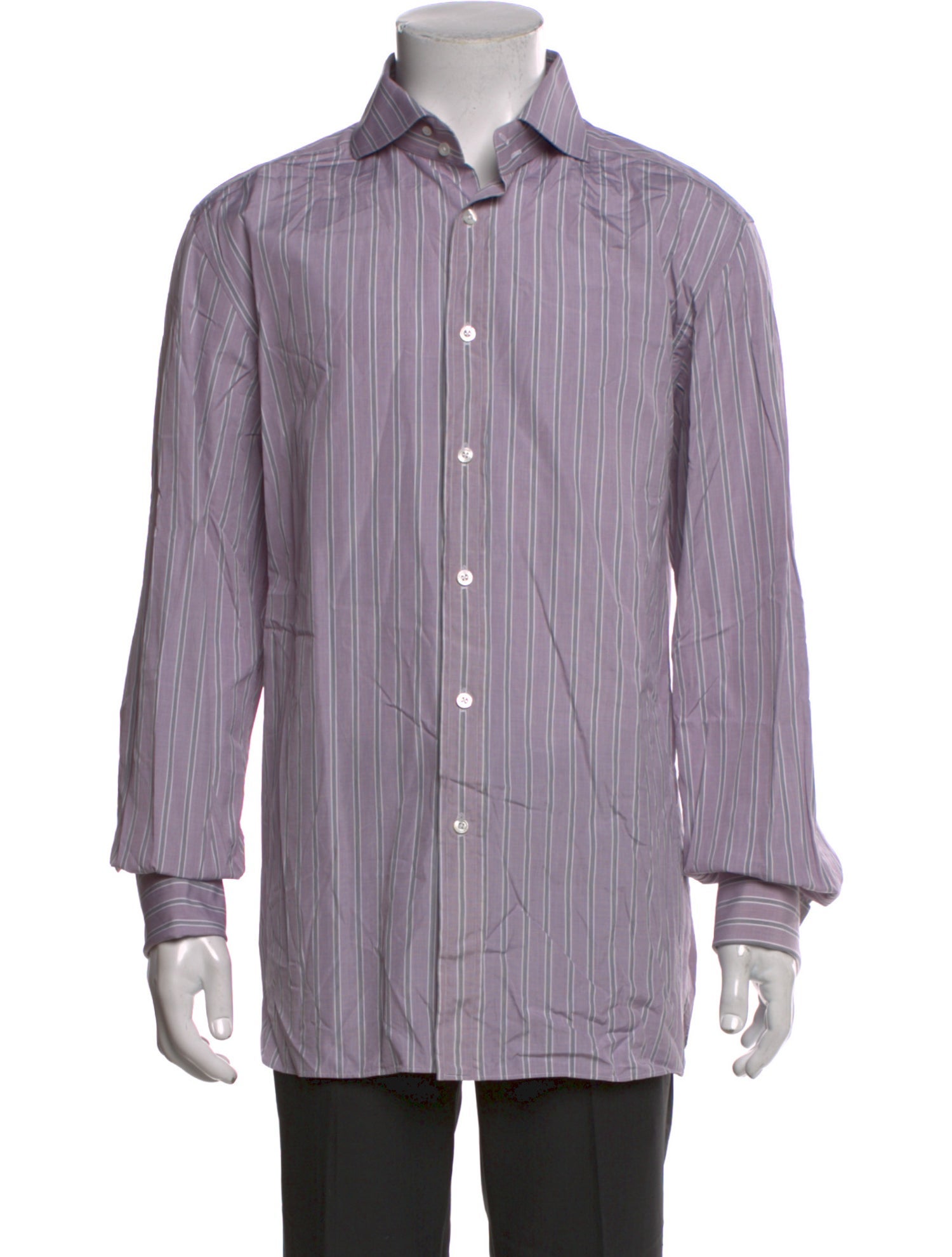 Tom Ford Striped Long Sleeve Dress Shirt
