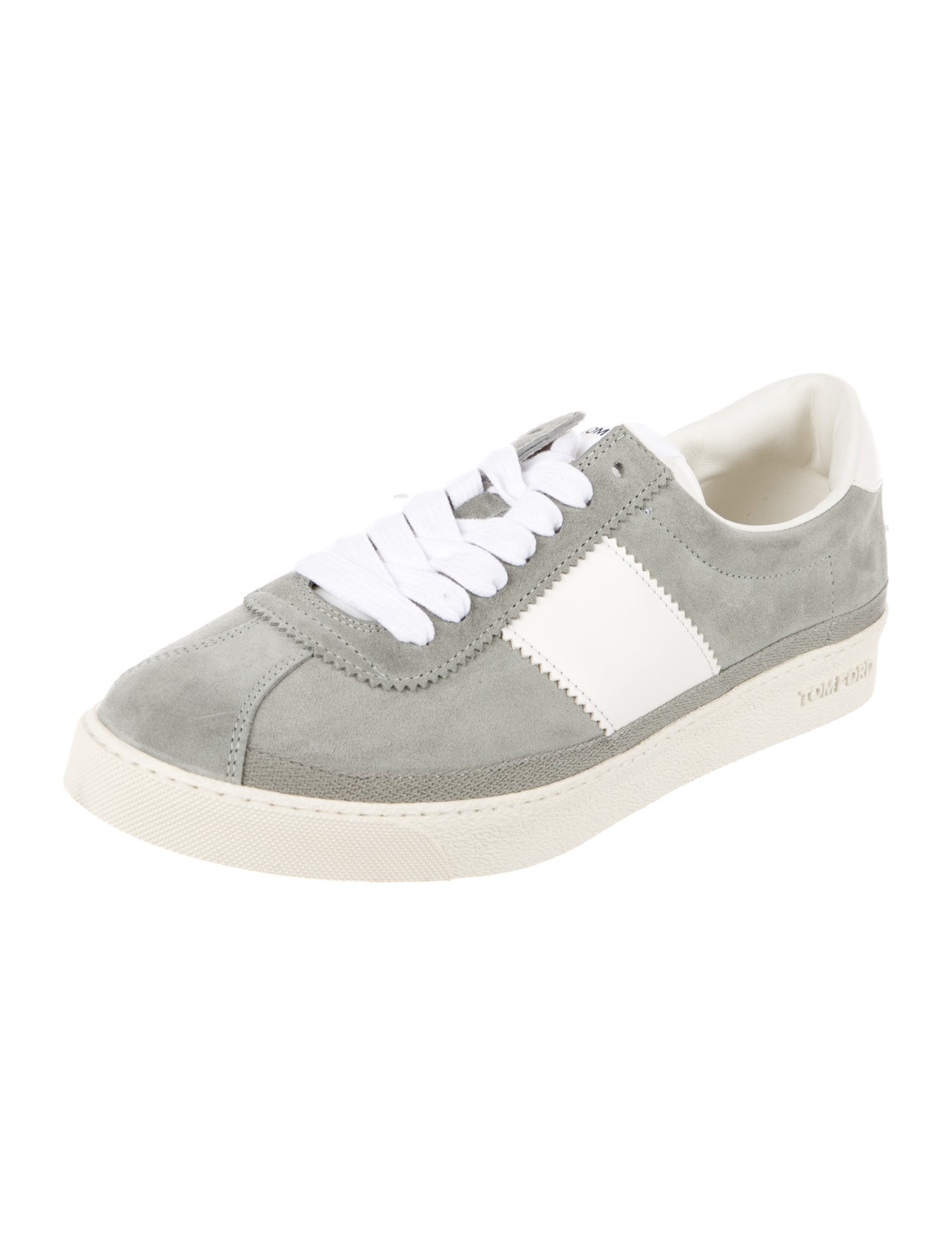 Tom Ford Suede Colorblock Pattern Sneakers