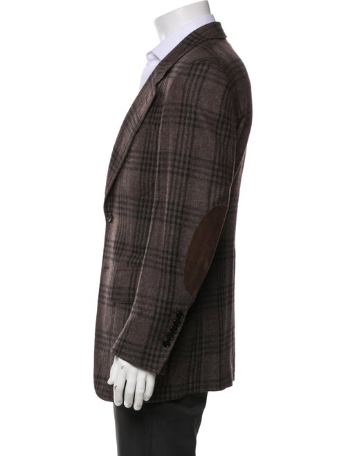 Tom Ford Wool Plaid Print Blazer