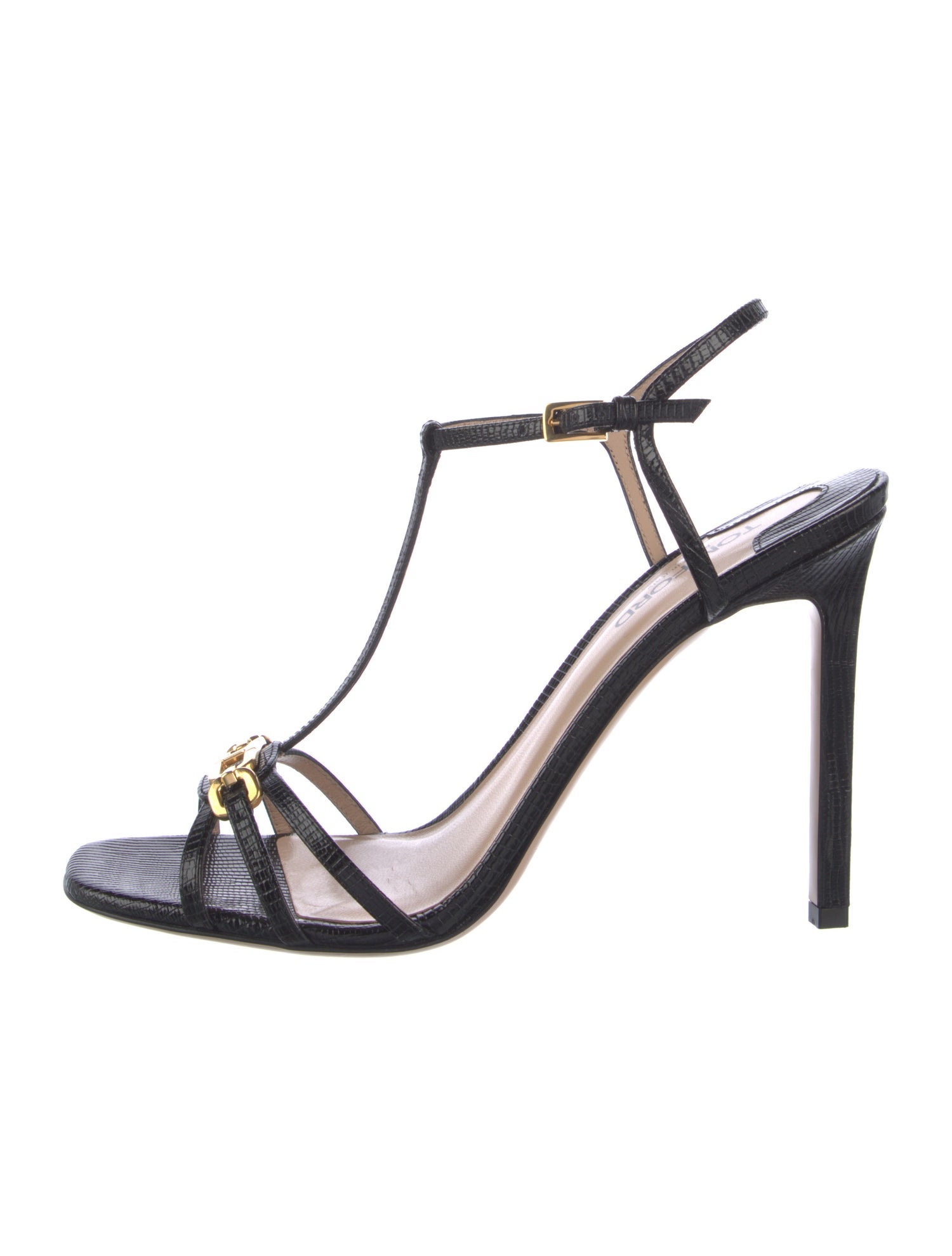 Tom Ford Leather T-Strap Sandals