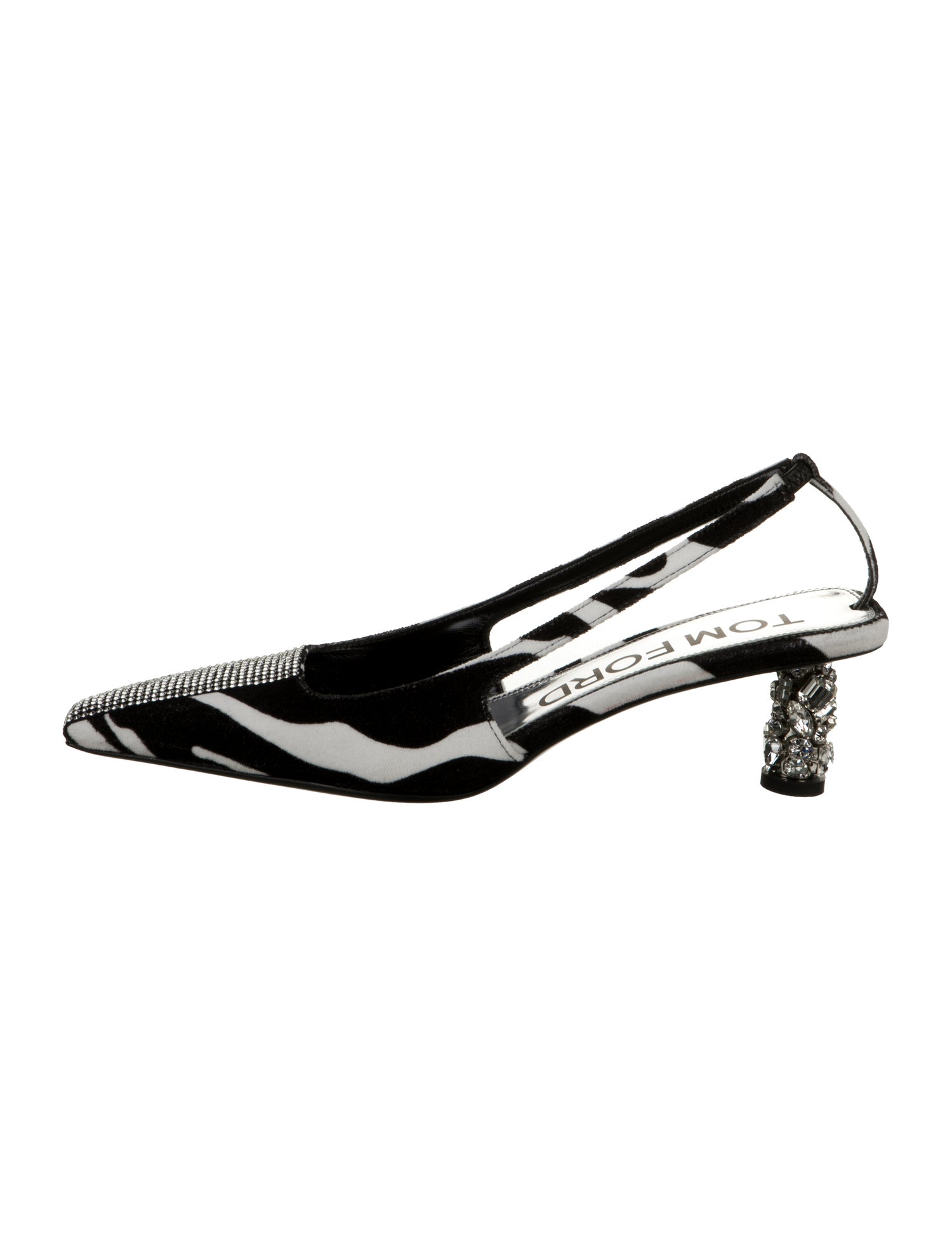 Tom Ford Velvet Animal Print Slingback Pumps