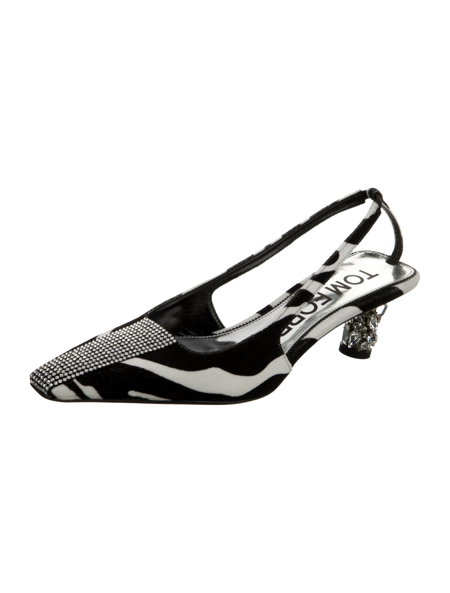 Tom Ford Velvet Animal Print Slingback Pumps