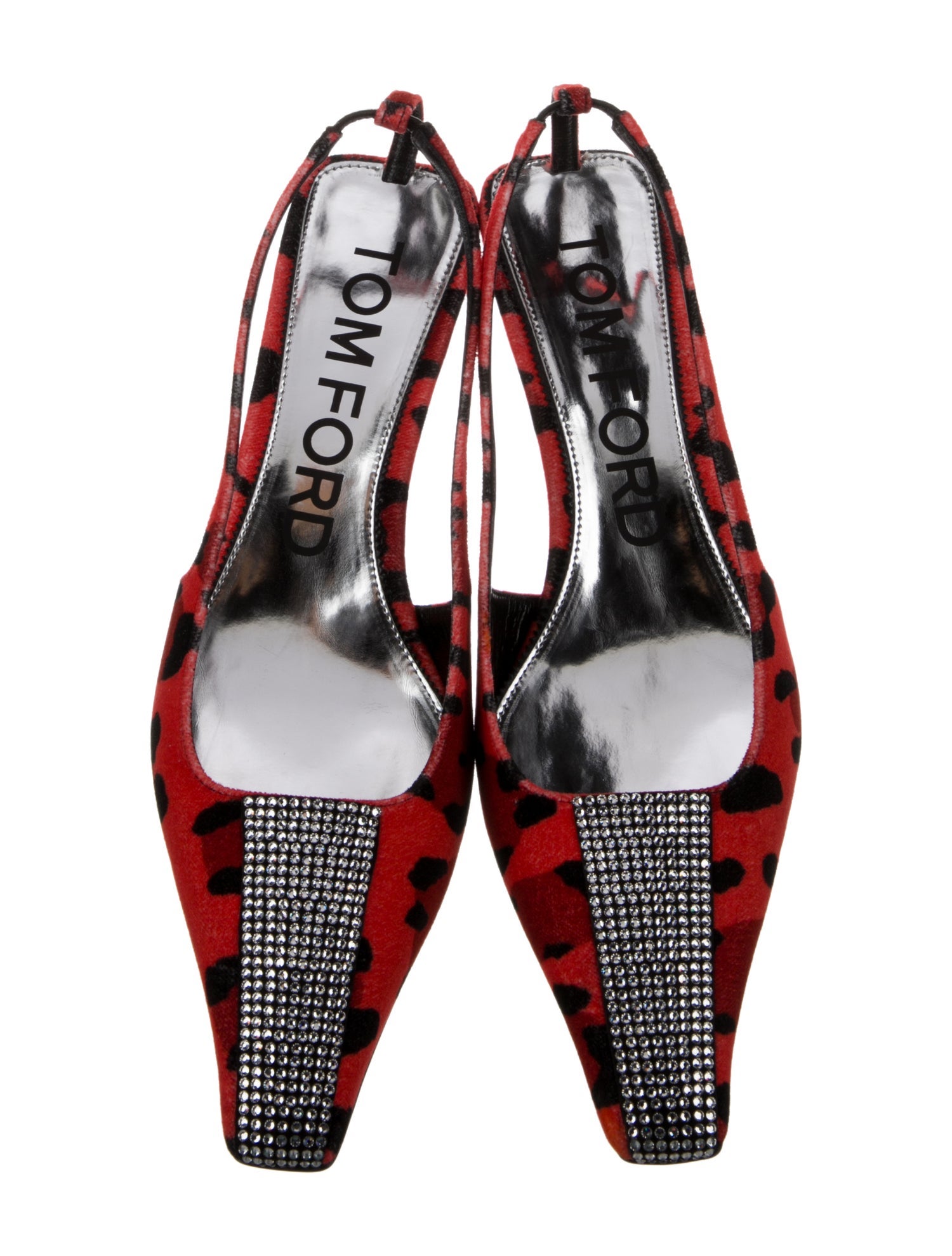 Tom Ford Velvet Printed Slingback Pumps