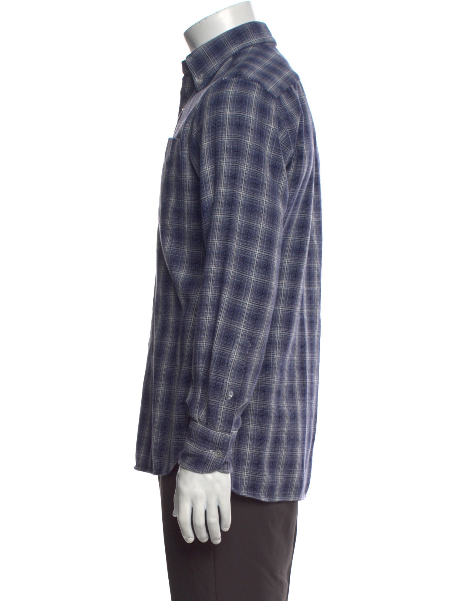 Tom Ford Plaid Print Long Sleeve Shirt