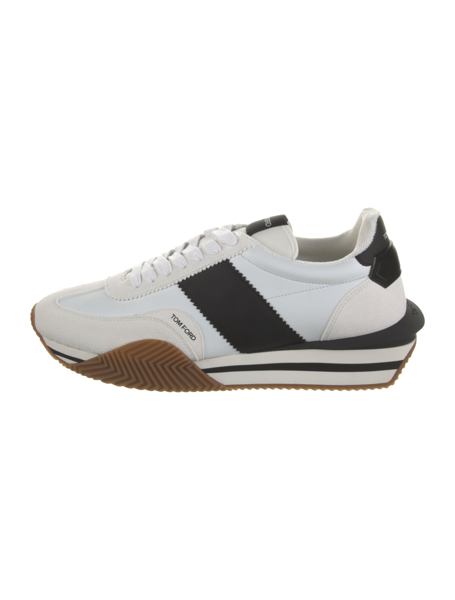 Tom Ford Leather Colorblock Pattern Athletic Sneakers