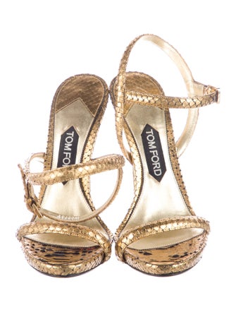 Tom Ford Python Patterned Sandals