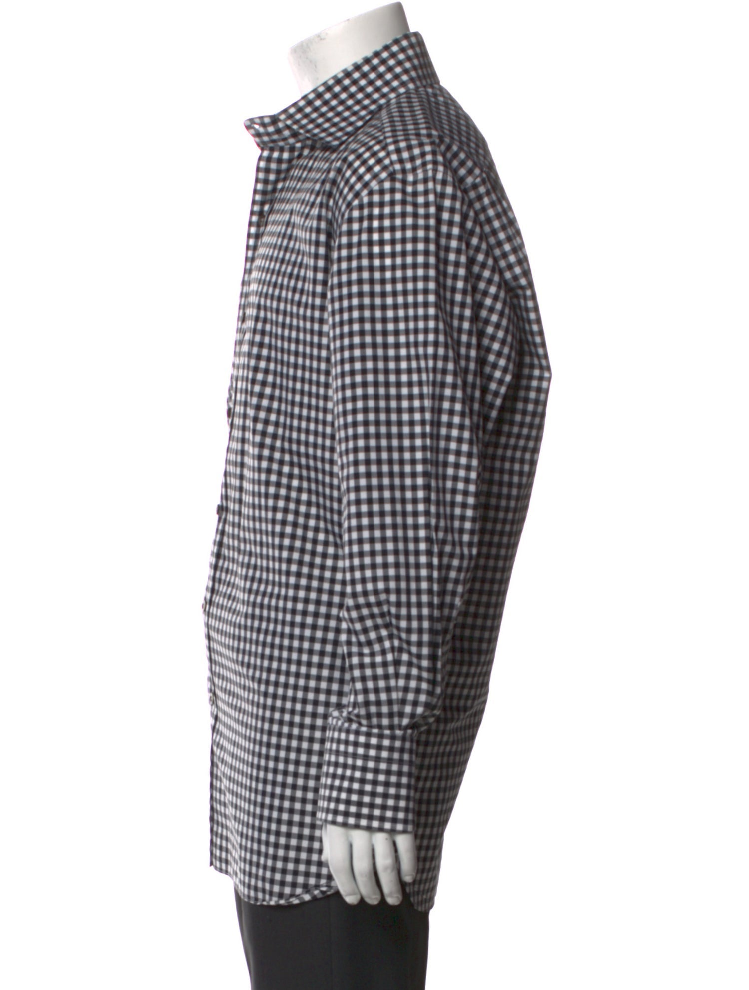 Tom Ford Plaid Print Long Sleeve Dress Shirt