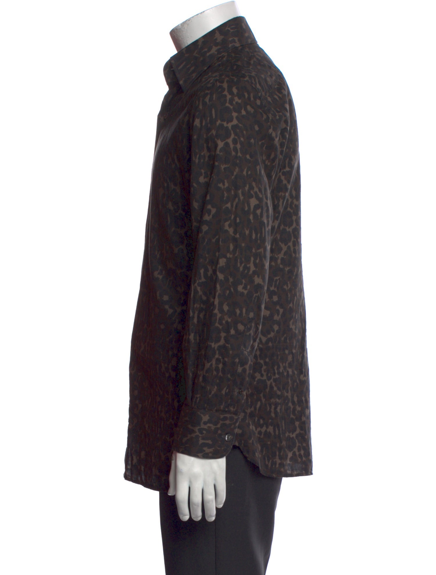 Tom Ford Animal Print Long Sleeve Shirt