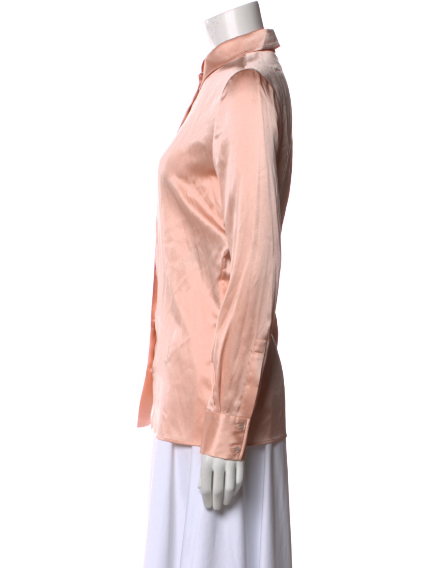 Tom Ford Silk Long Sleeve Button-Up Top