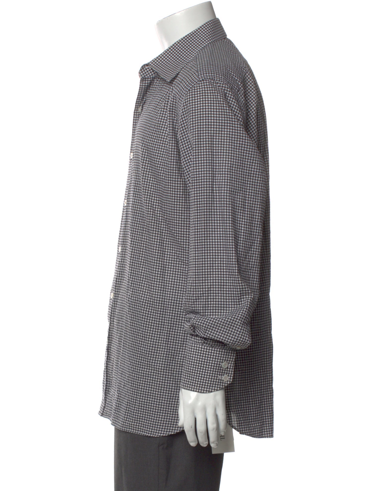 Tom Ford Plaid Print Long Sleeve Shirt