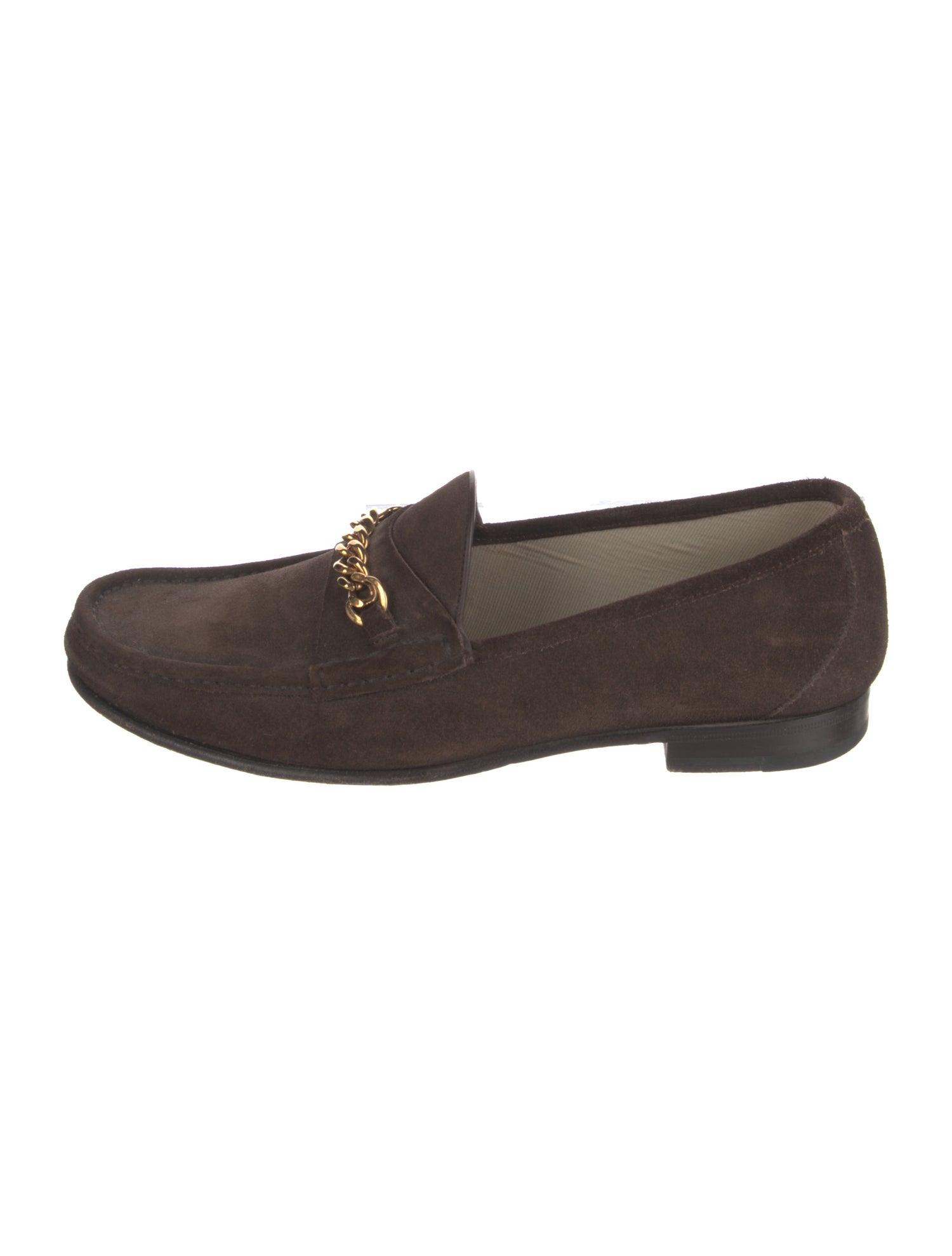 Tom Ford Suede Chain-Link Accents Loafers