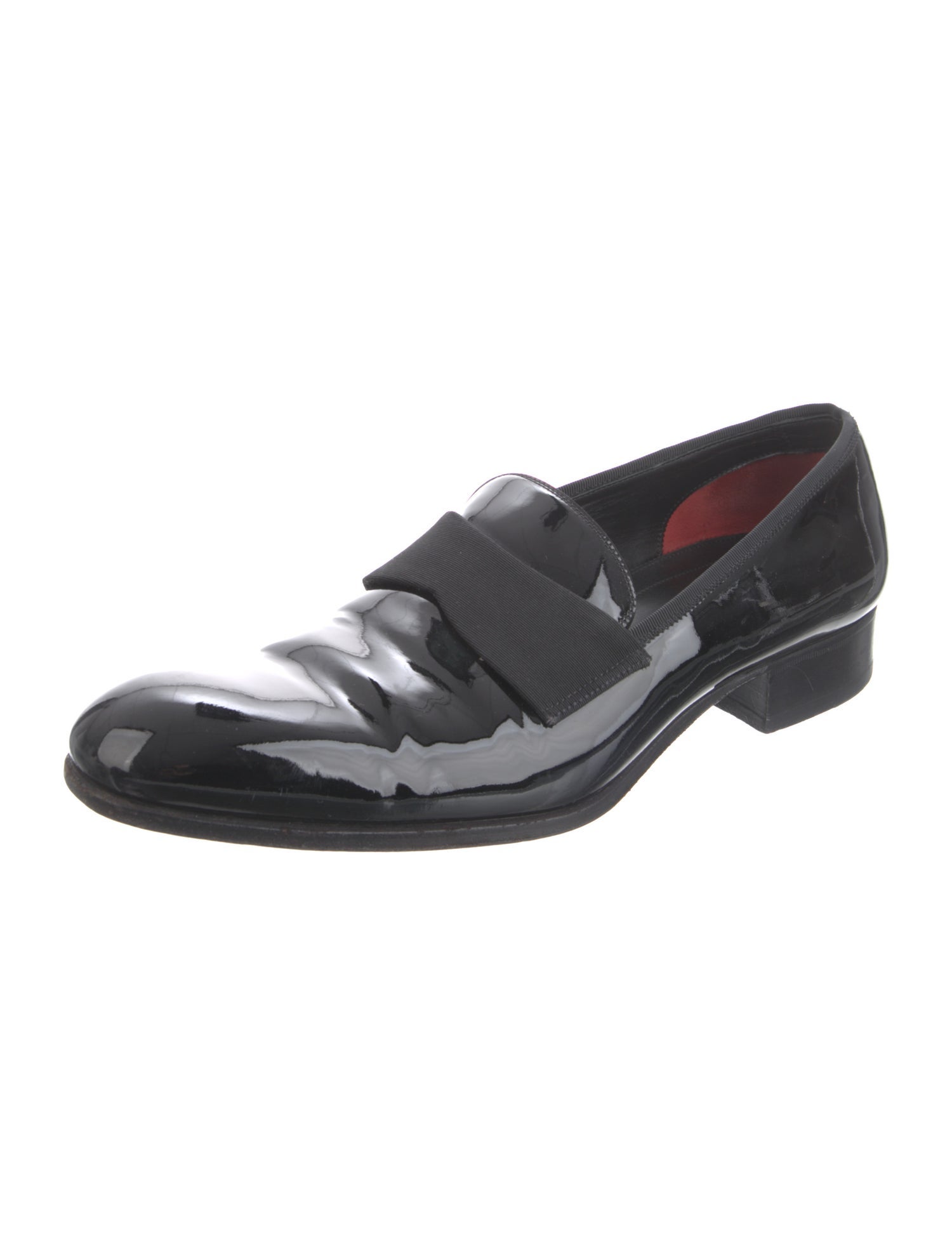 Tom Ford Patent Leather Grosgrain Trim Loafers