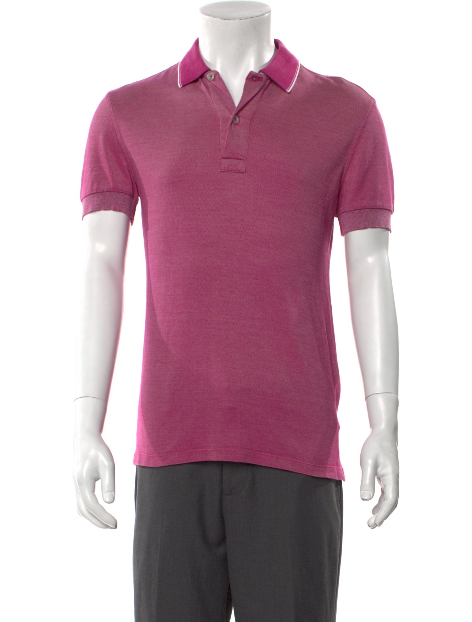 Tom Ford Crew Neck Short Sleeve Polo Shirt