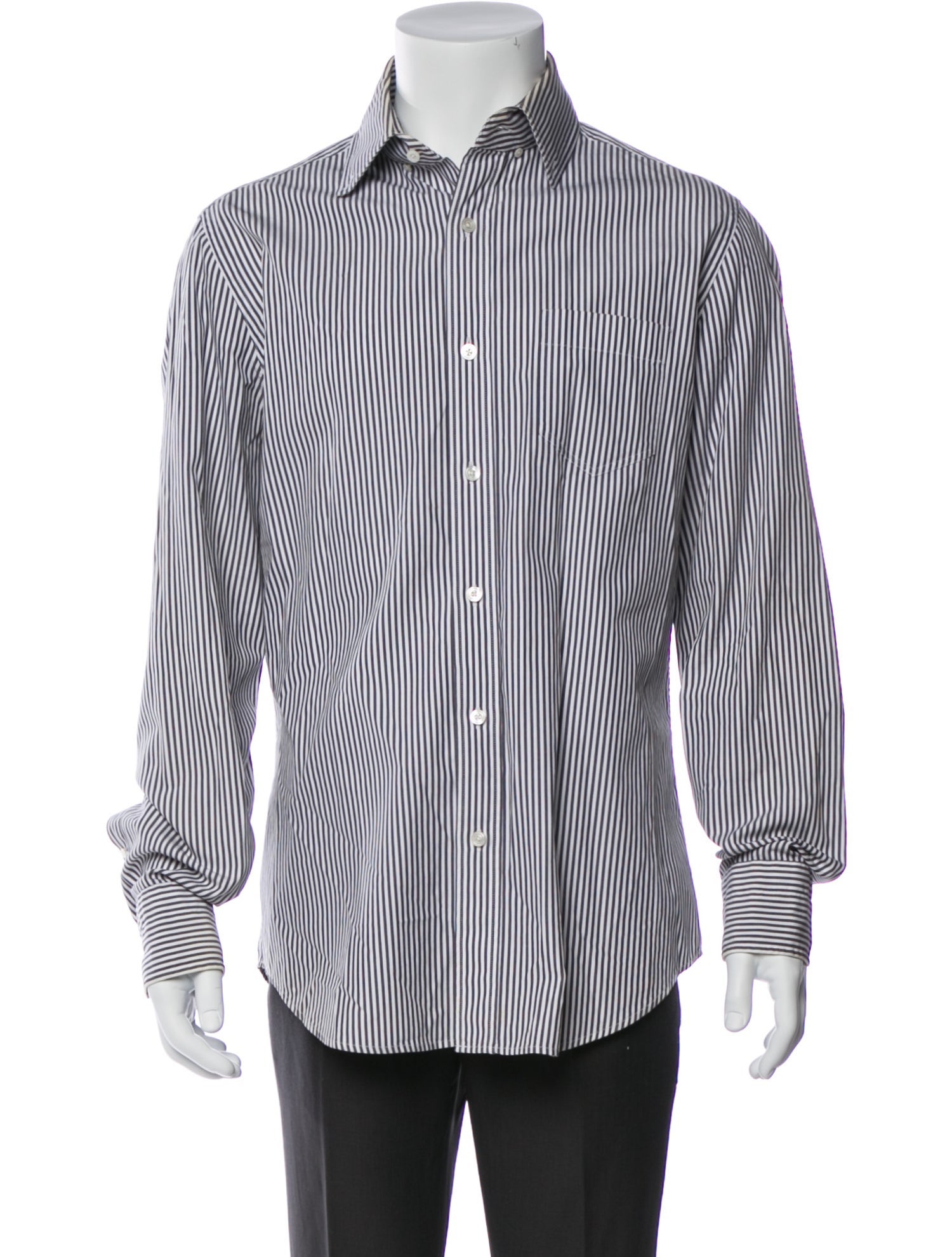 Tom Ford Striped Long Sleeve Dress Shirt