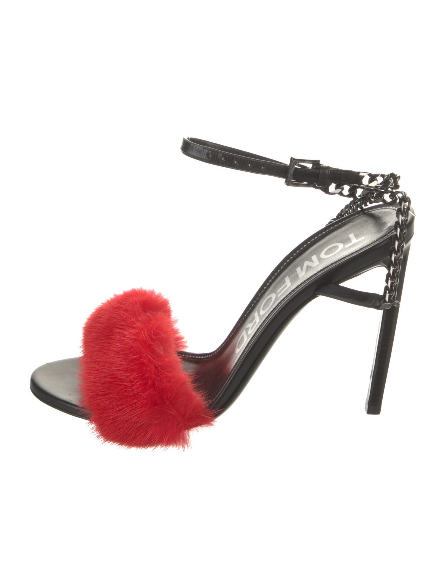 Tom Ford Leather Colorblock Pattern Sandals