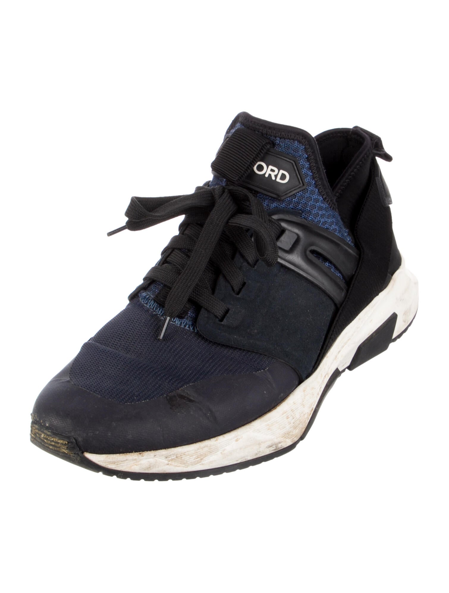 Tom Ford Mesh Colorblock Pattern Athletic Sneakers