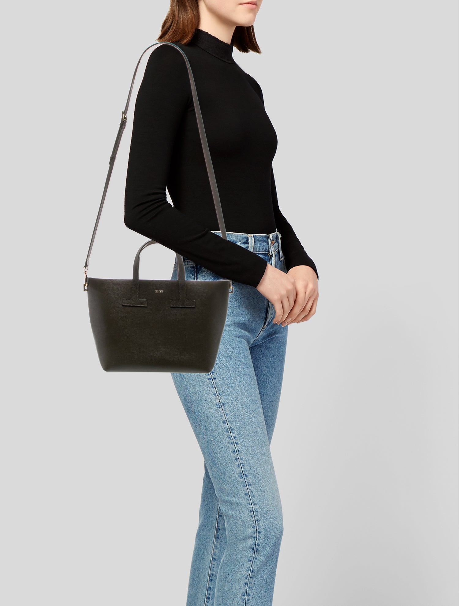 Tom Ford Saffiano Leather Shoulder Bag