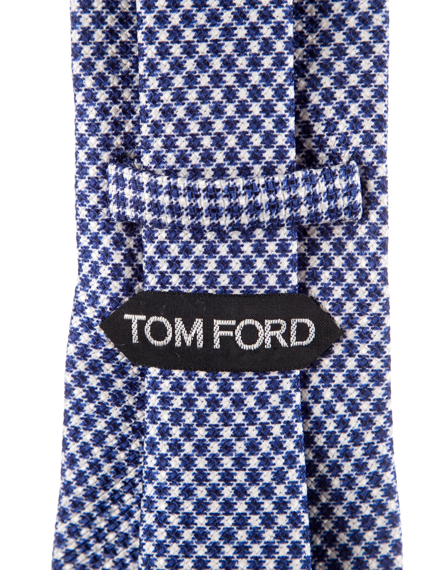 Tom Ford Blue Pattern Print Tie