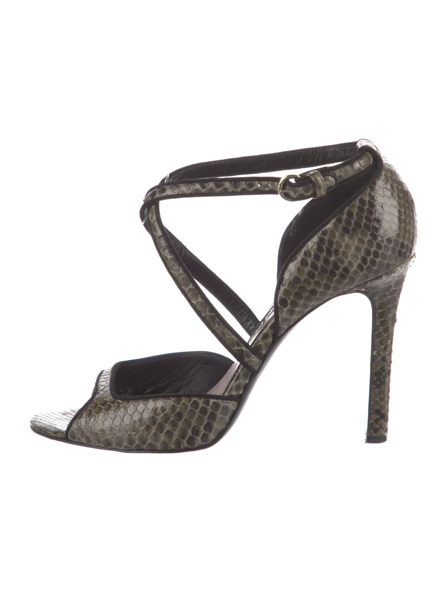Tom Ford Python Animal Print D'Orsay Pumps