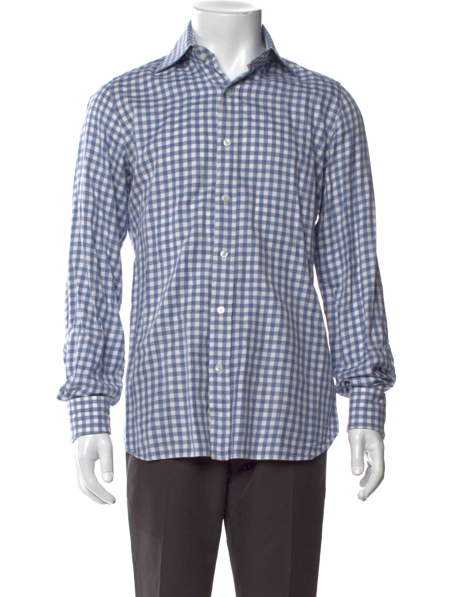 Tom Ford Plaid Print Long Sleeve Shirt