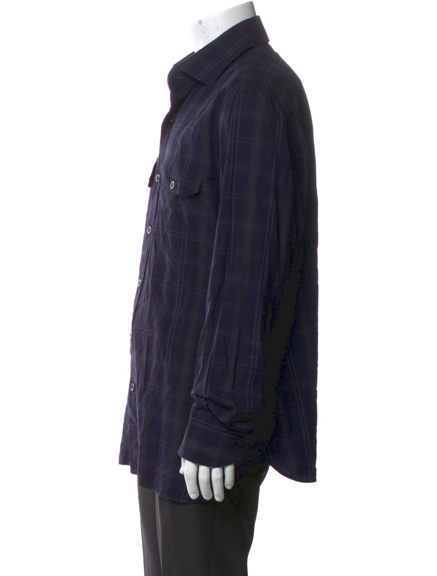 Tom Ford Plaid Print Long Sleeve Western Shirt