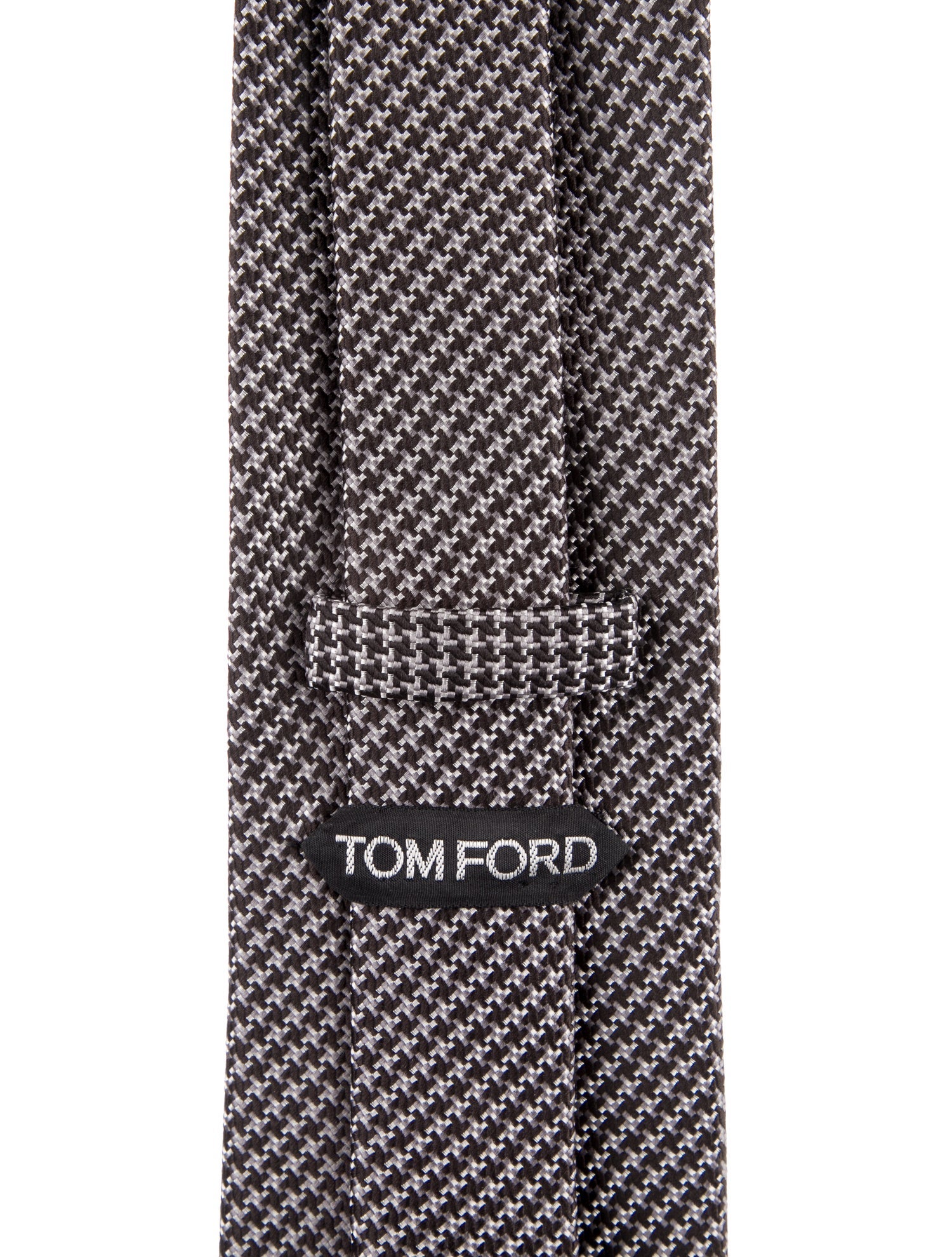 Tom Ford Black Silk Pattern Print Tie