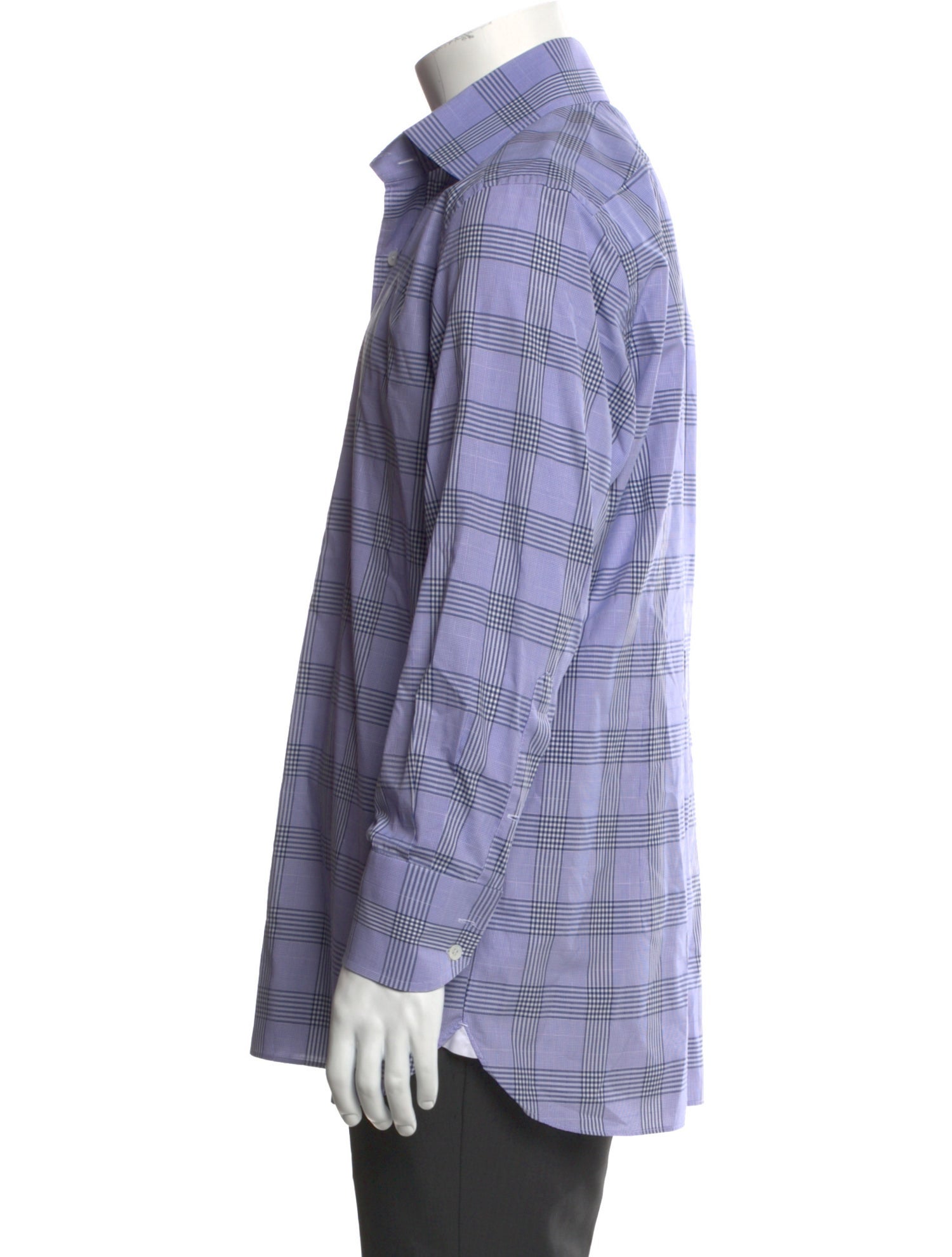 Tom Ford Plaid Print Long Sleeve Shirt