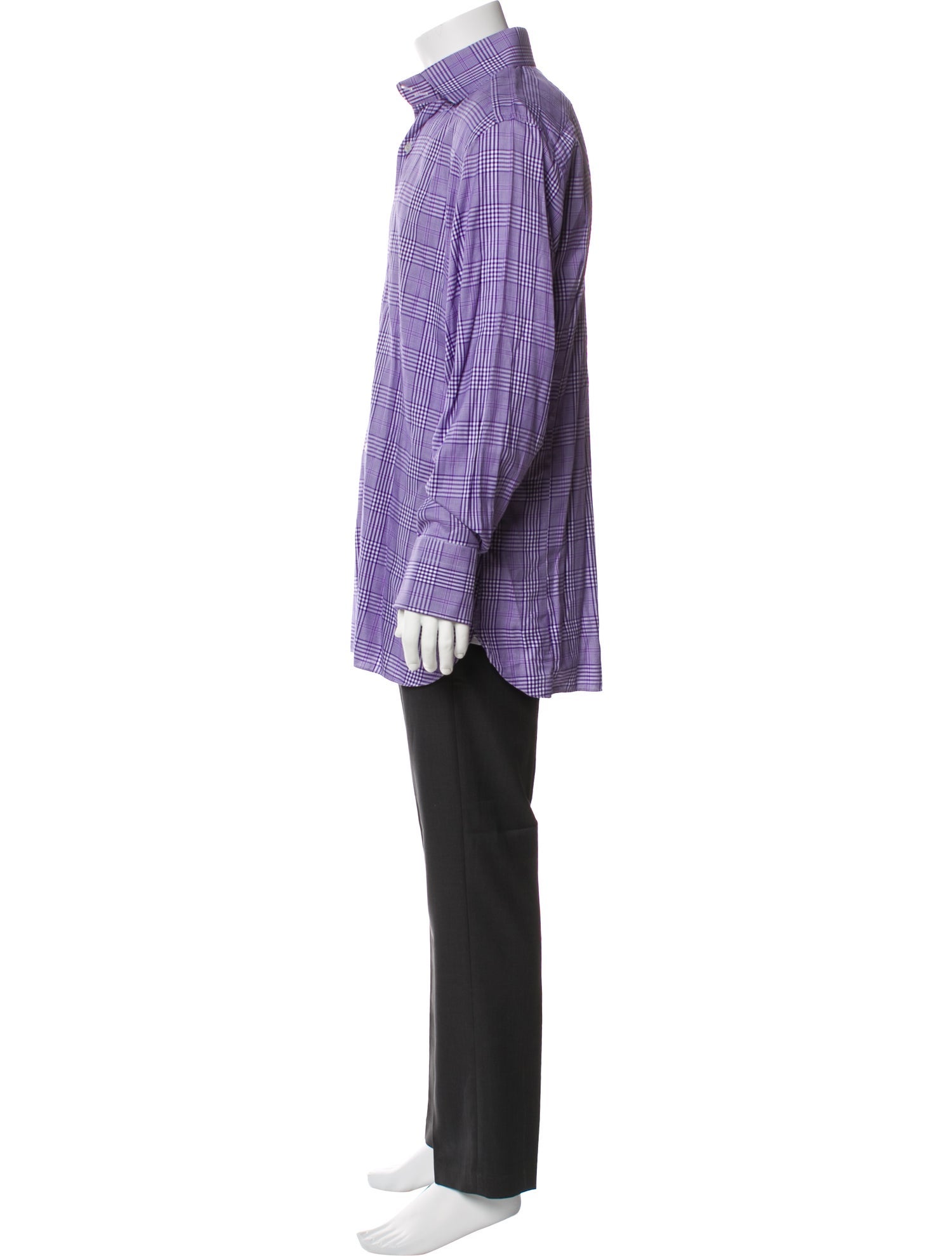 Tom Ford Plaid Print Long Sleeve Dress Shirt