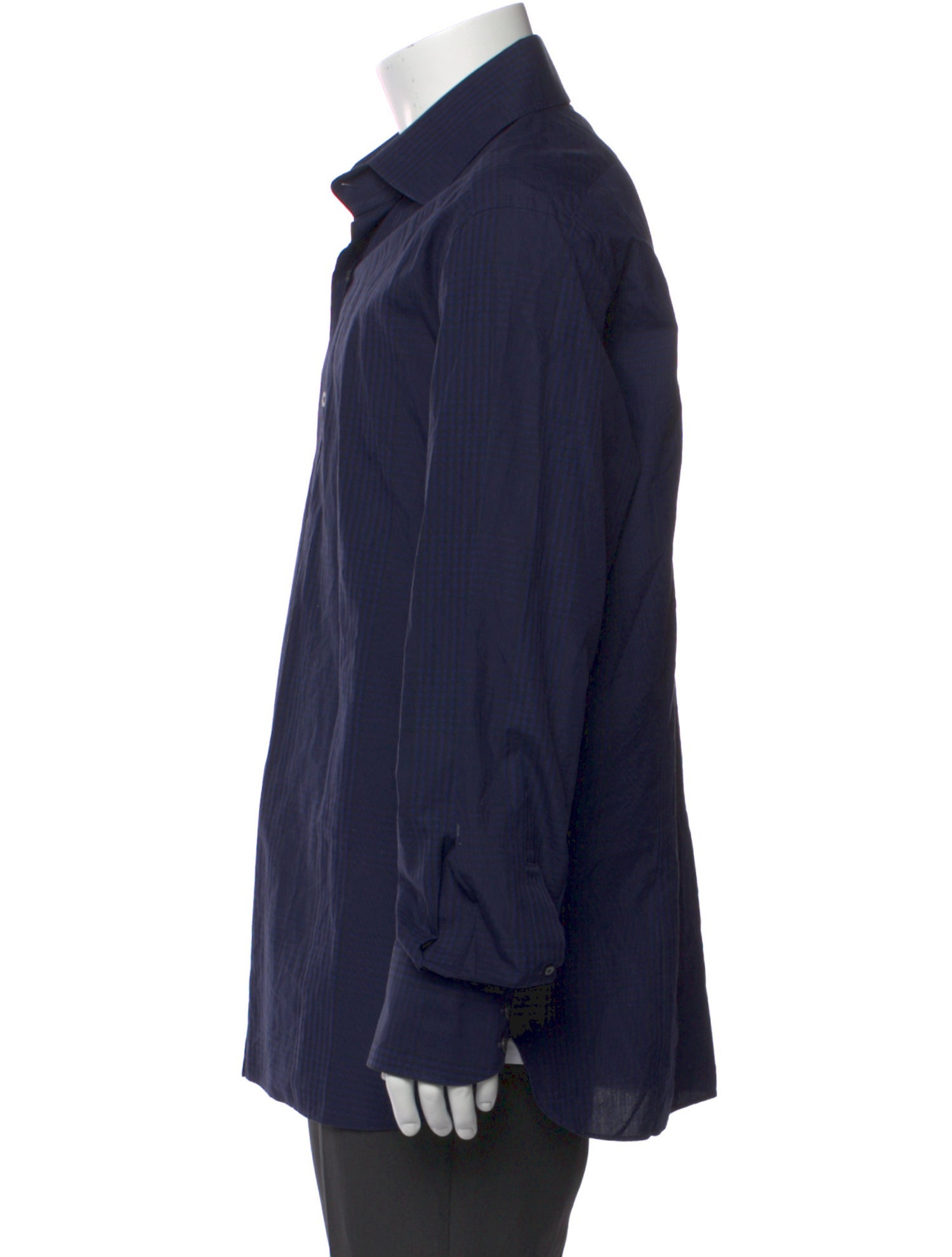 Tom Ford Plaid Print Long Sleeve Dress Shirt