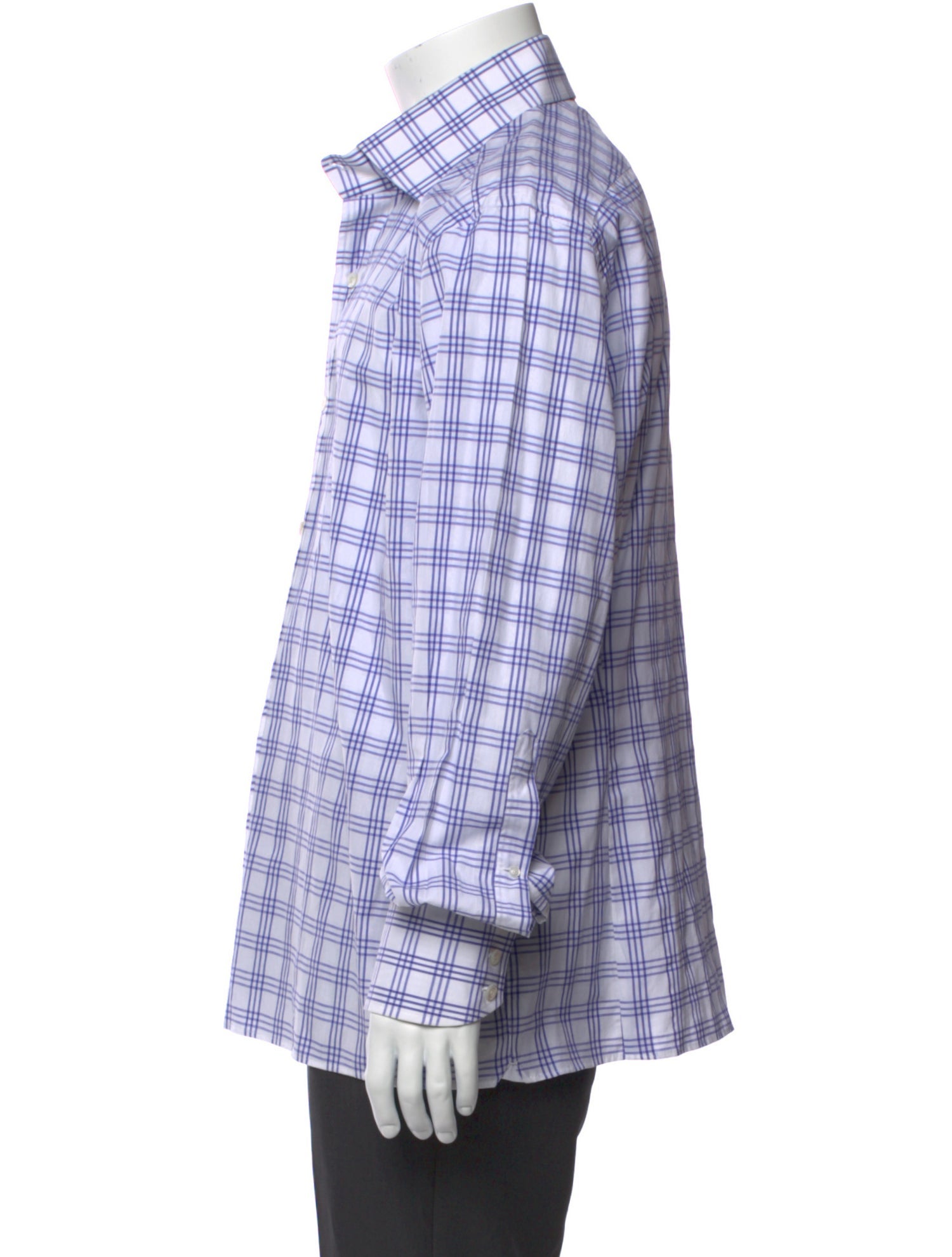 Tom Ford Plaid Print Long Sleeve Dress Shirt