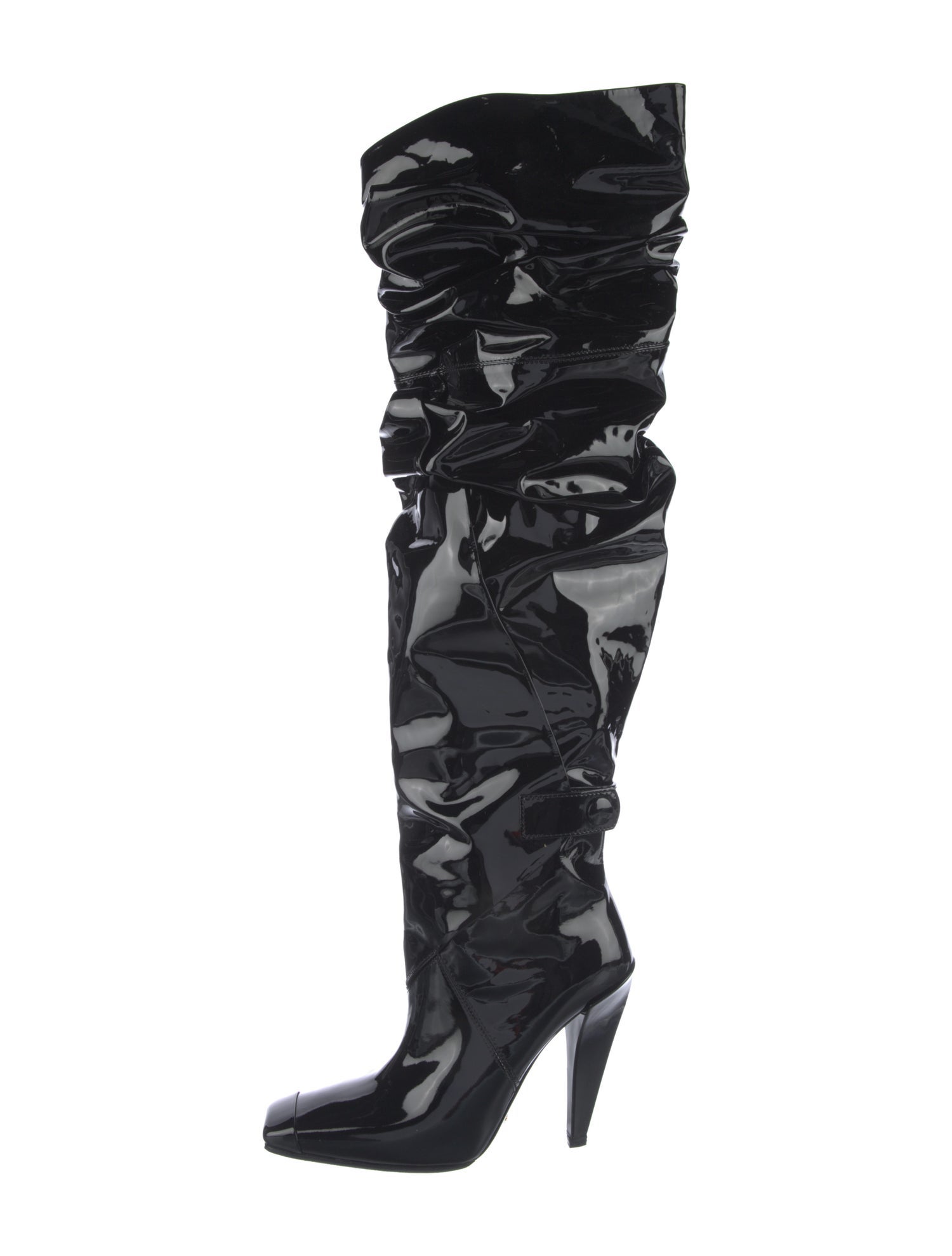 Tom Ford Patent Leather Slouch Boots