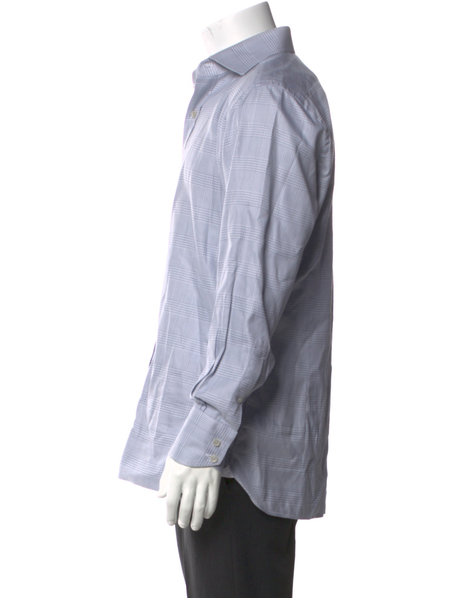 Tom Ford Plaid Print Long Sleeve Dress Shirt