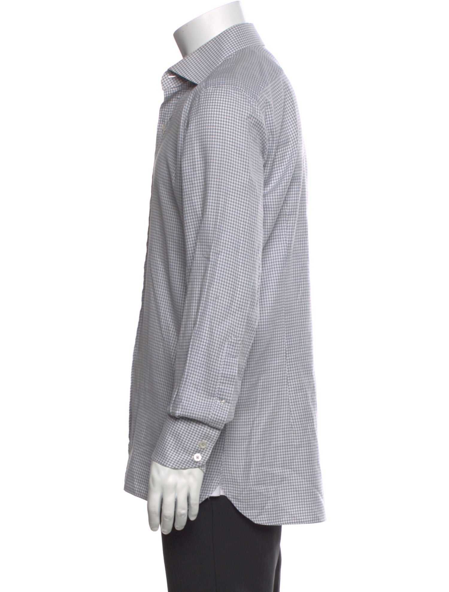 Tom Ford Plaid Print Long Sleeve Dress Shirt