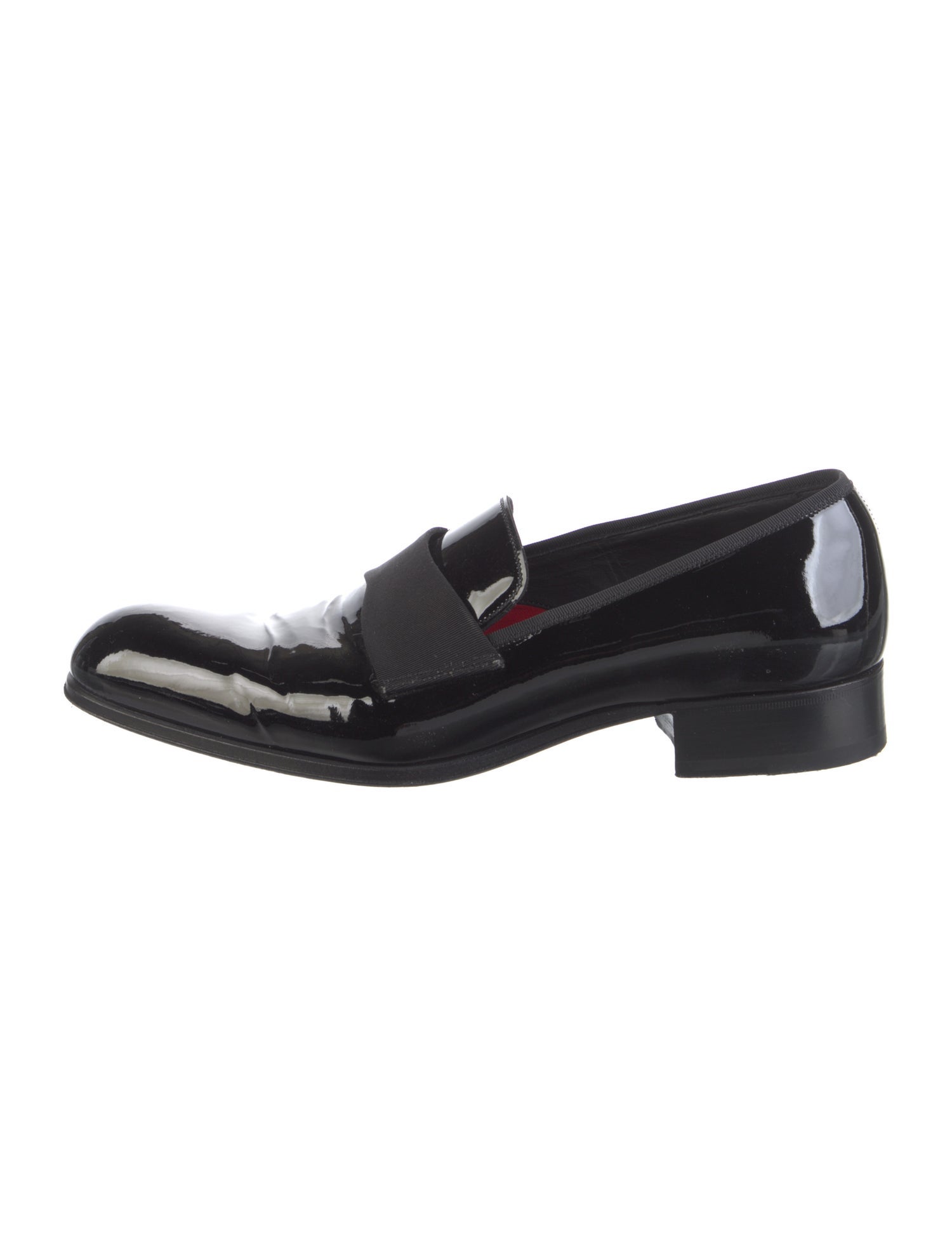 Tom Ford Patent Leather Grosgrain Trim Monk Straps