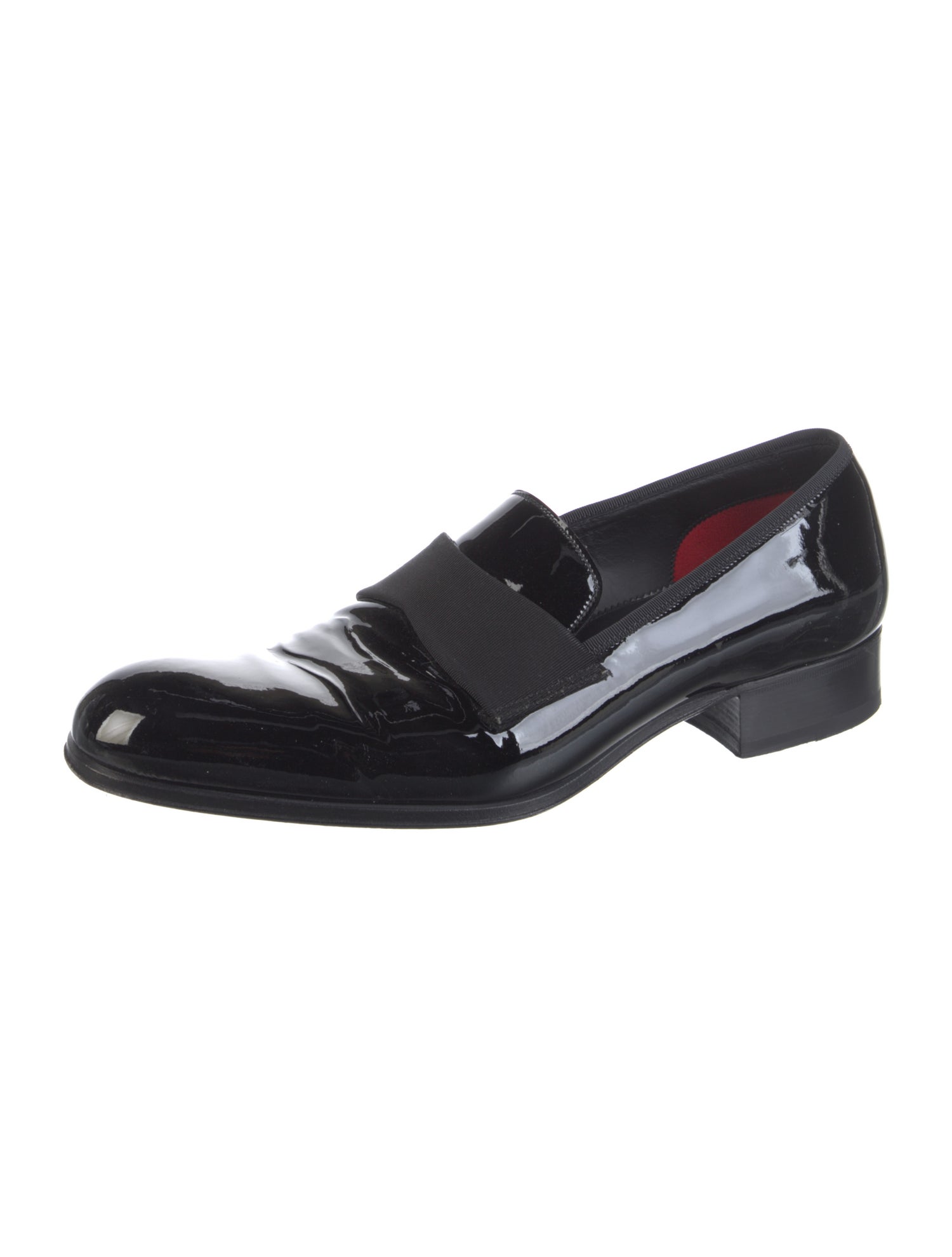 Tom Ford Patent Leather Grosgrain Trim Monk Straps