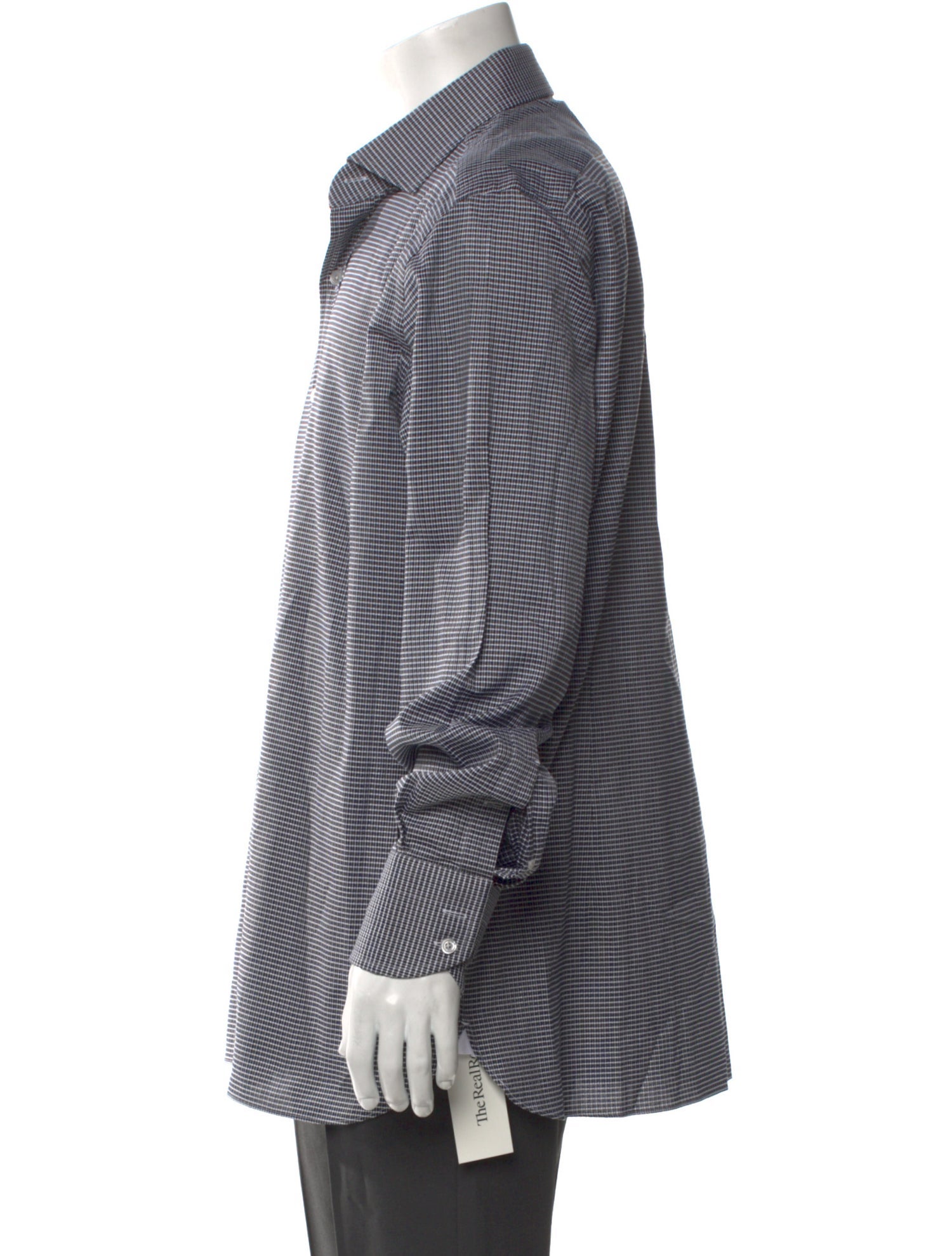 Tom Ford Plaid Print Long Sleeve Dress Shirt