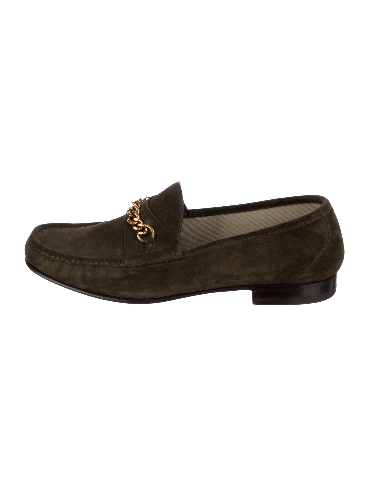 Tom Ford Suede Chain-Link Accents Dress Loafers