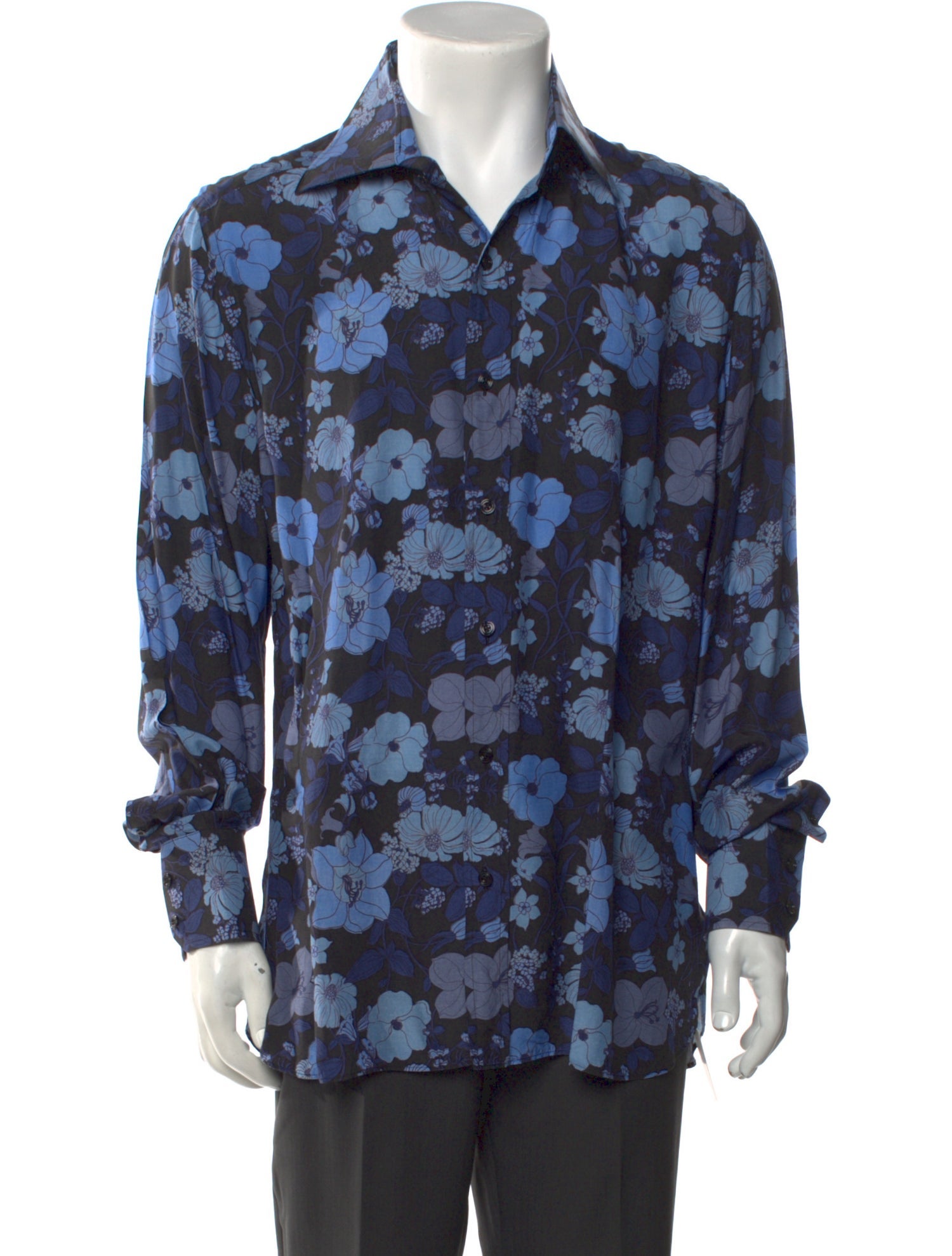 Tom Ford Floral Print Long Sleeve Shirt