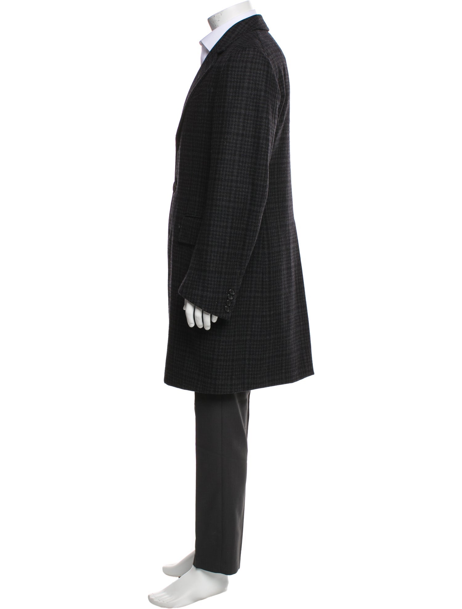 Tom Ford Wool Plaid Print Overcoat