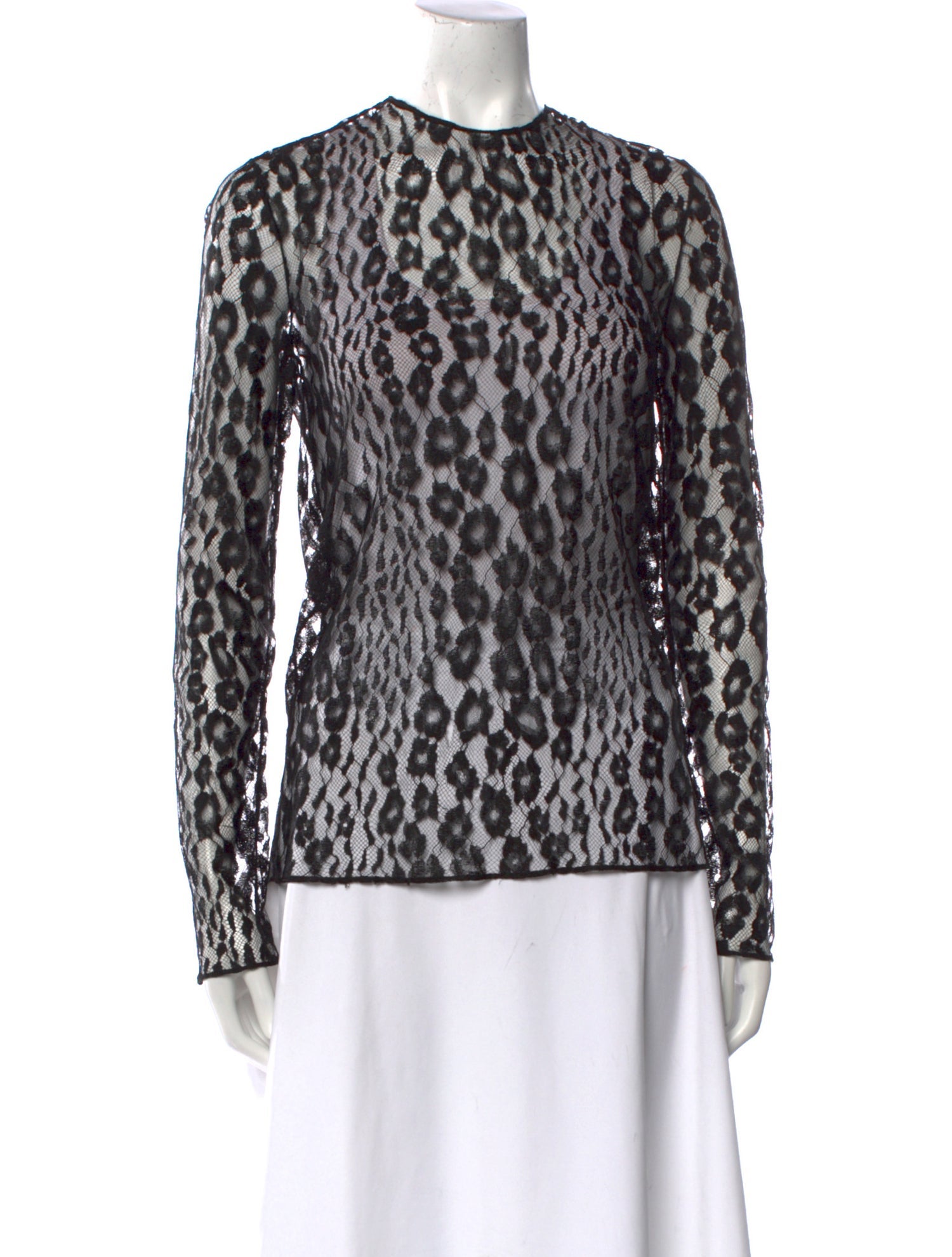 Tom Ford Animal Print Crew Neck Top