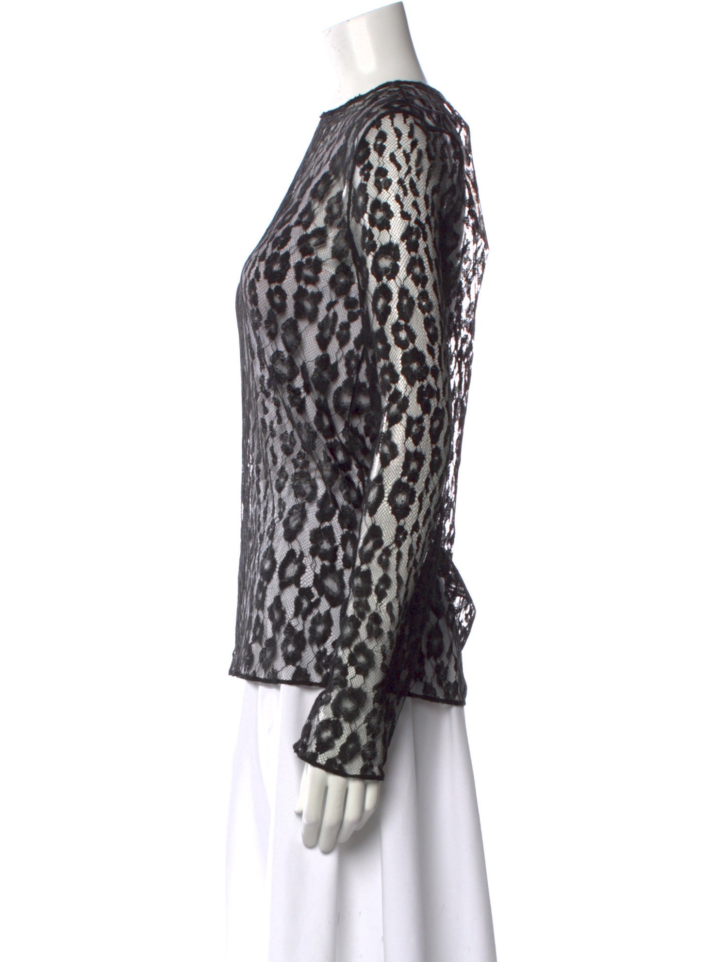 Tom Ford Animal Print Crew Neck Top