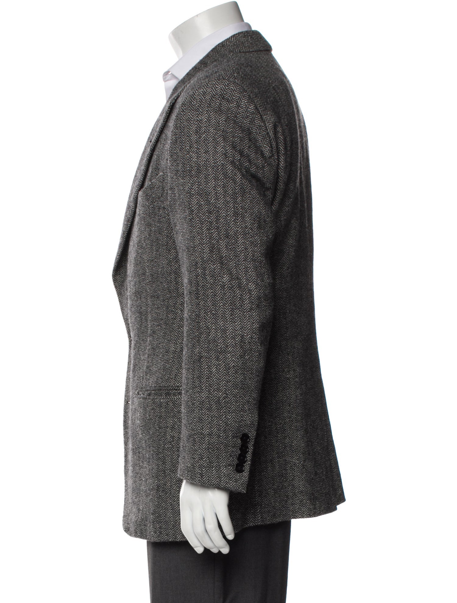 Tom Ford Wool Tweed Pattern Peacoat
