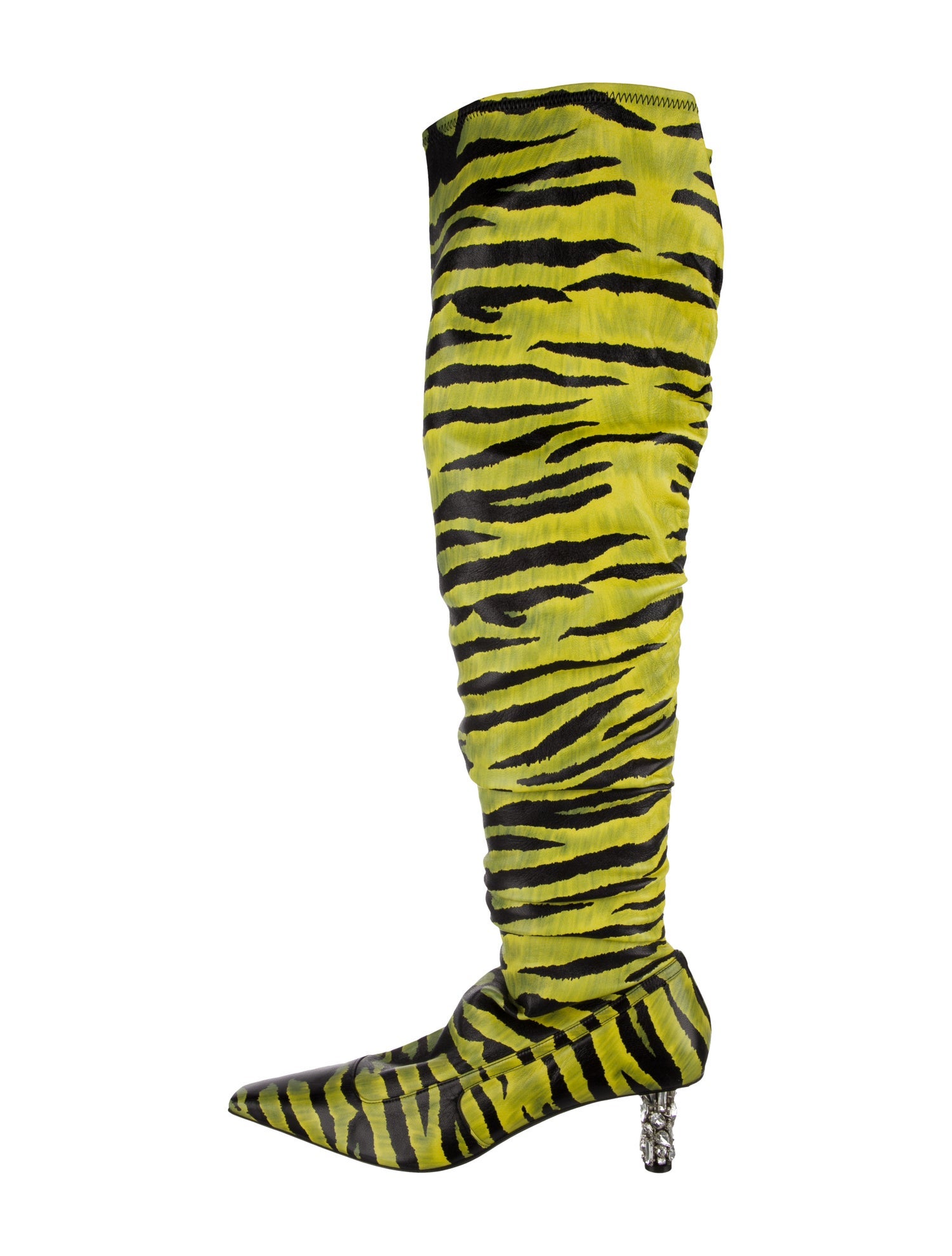 Tom Ford Leather Animal Print Boots